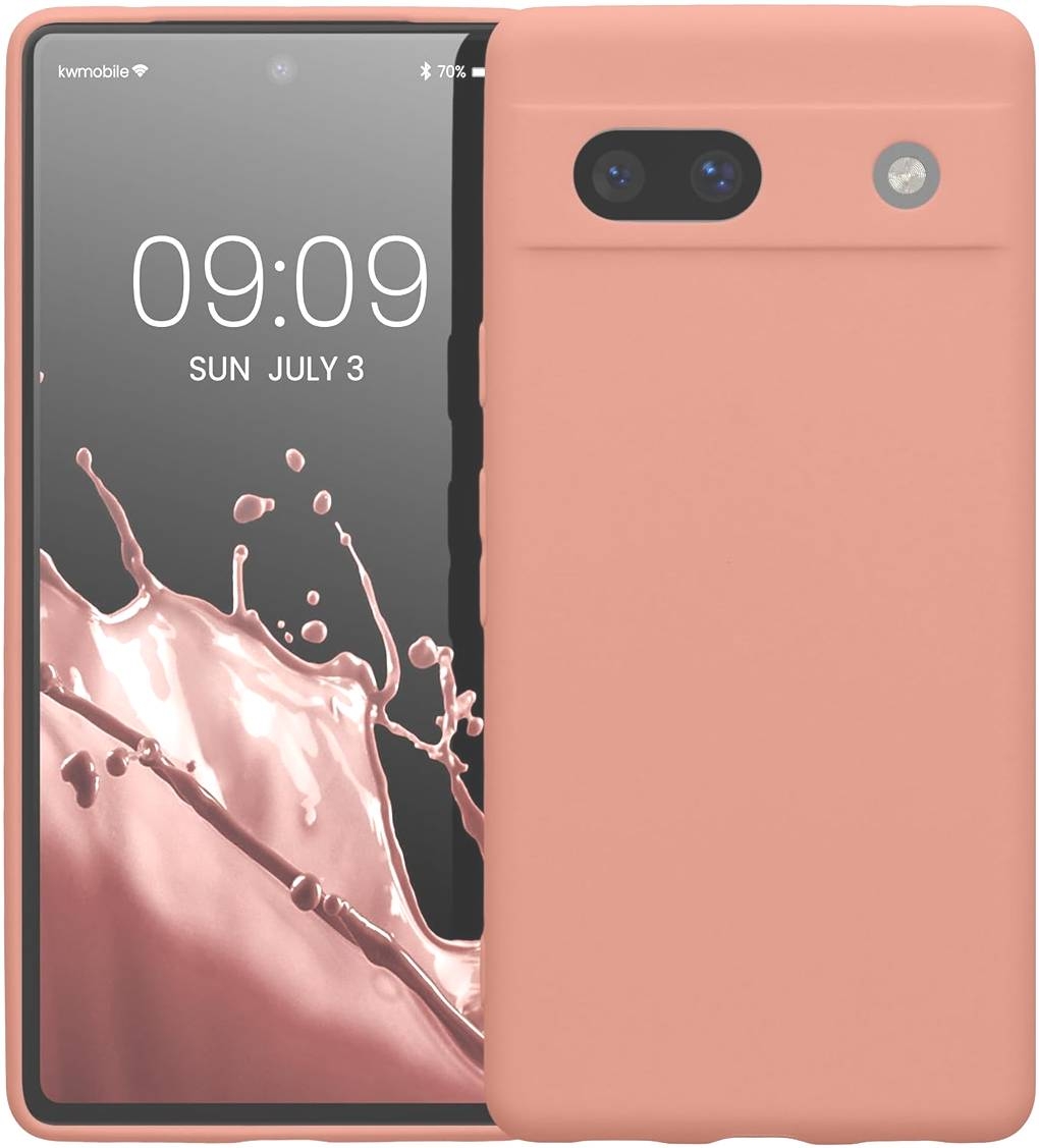 KWmobile Θήκη Σιλικόνης Google Pixel 7a με Πλαίσιο Κάμερας - Winter Rose