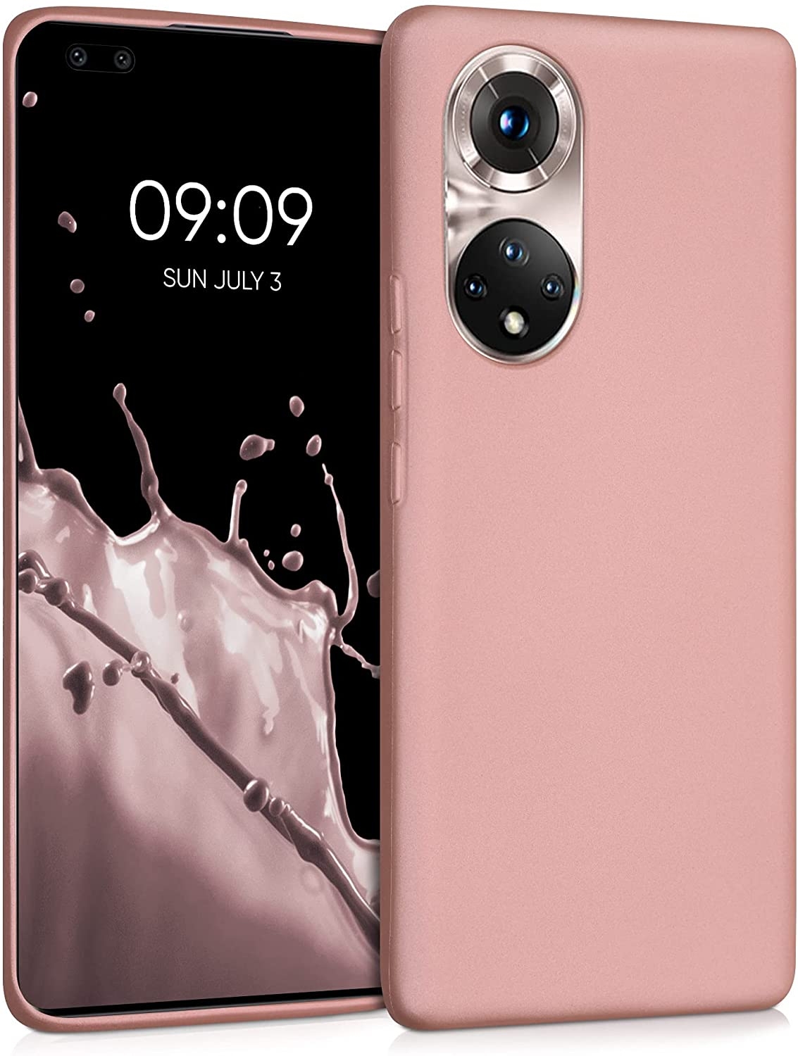 KWmobile Θήκη Σιλικόνης Honor 50 Pro - Metallic Rose Gold