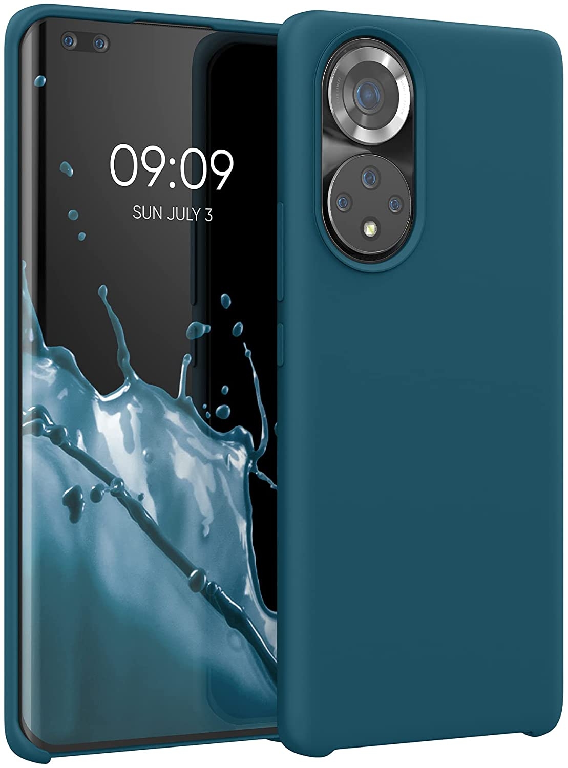 KWmobile Θήκη Σιλικόνης Honor 50 Pro - Soft Flexible Rubber Cover - Teal Matte