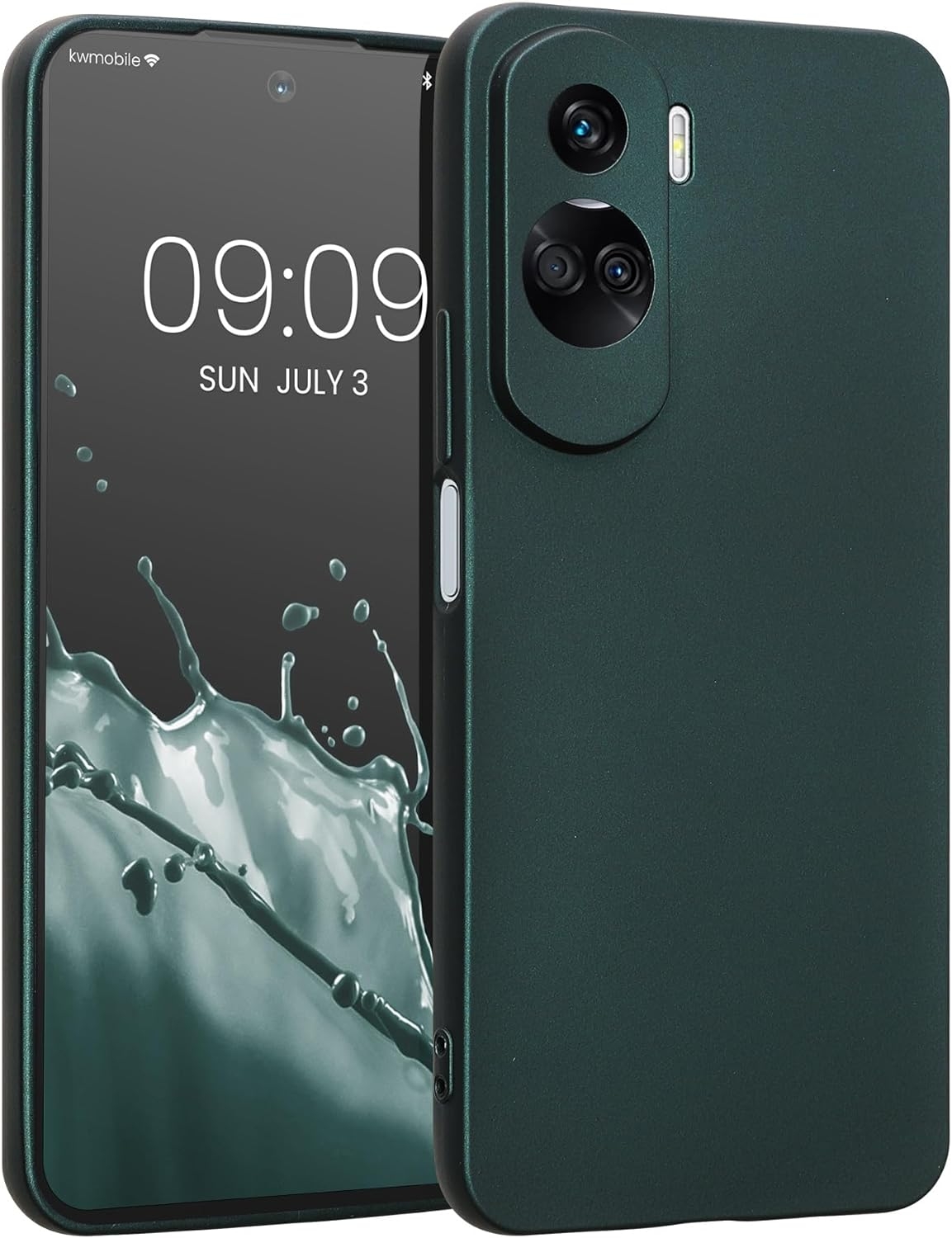 KWmobile Θήκη Σιλικόνης Honor 90 Lite με Πλαίσιο Κάμερας - Metallic Teal 
