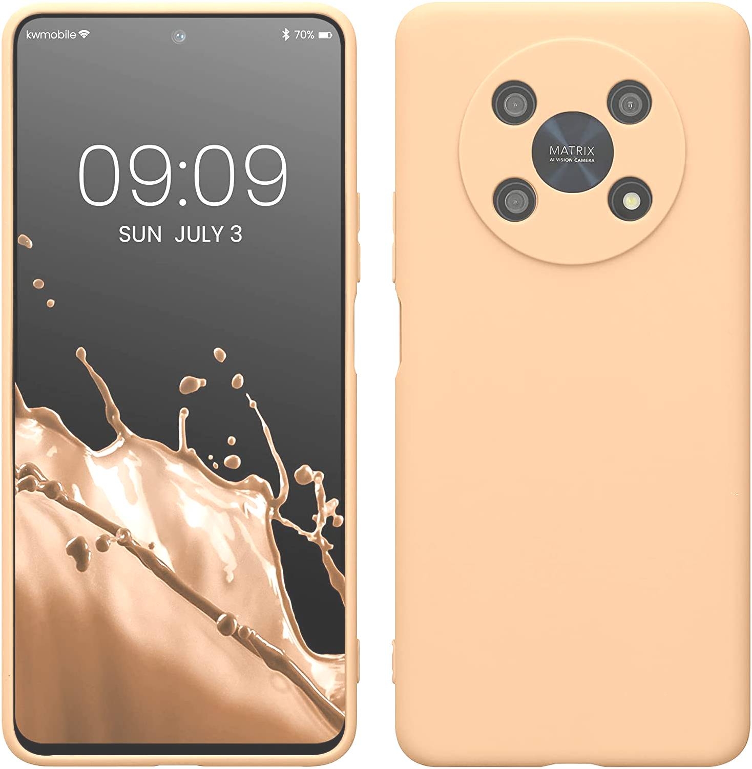 KWmobile Θήκη Σιλικόνης Honor Magic4 Lite με Πλαίσιο Κάμερας - Macchiato