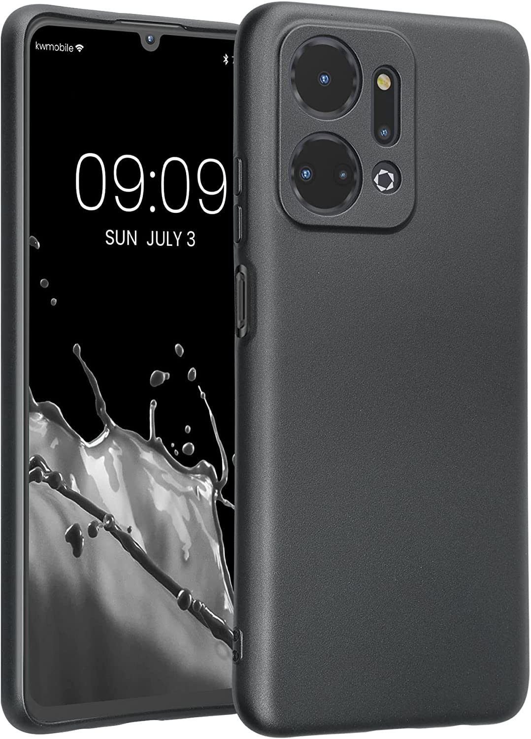 KWmobile Θήκη Σιλικόνης Honor X7a με Πλαίσιο Κάμερας - Metallic Grey 