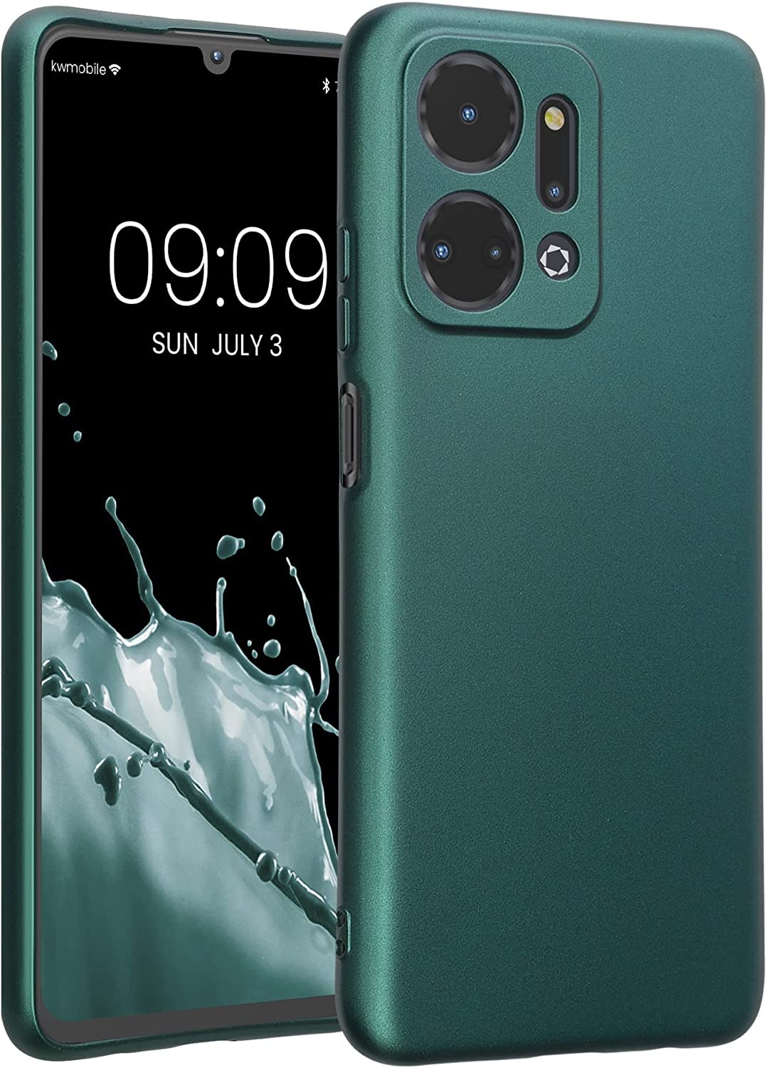 KWmobile Θήκη Σιλικόνης Honor X7a με Πλαίσιο Κάμερας - Metallic Teal