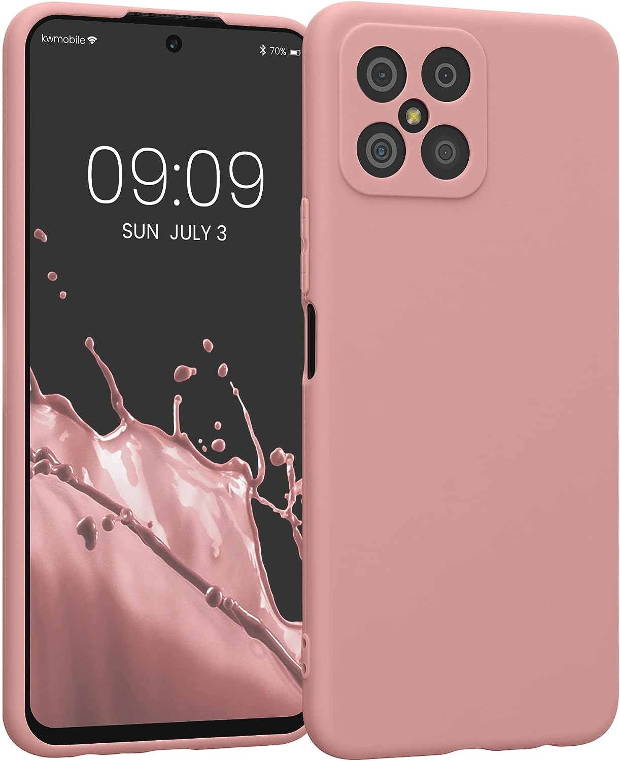 KWmobile Θήκη Σιλικόνης Honor X8 4G με Πλαίσιο Κάμερας - Winter Rose