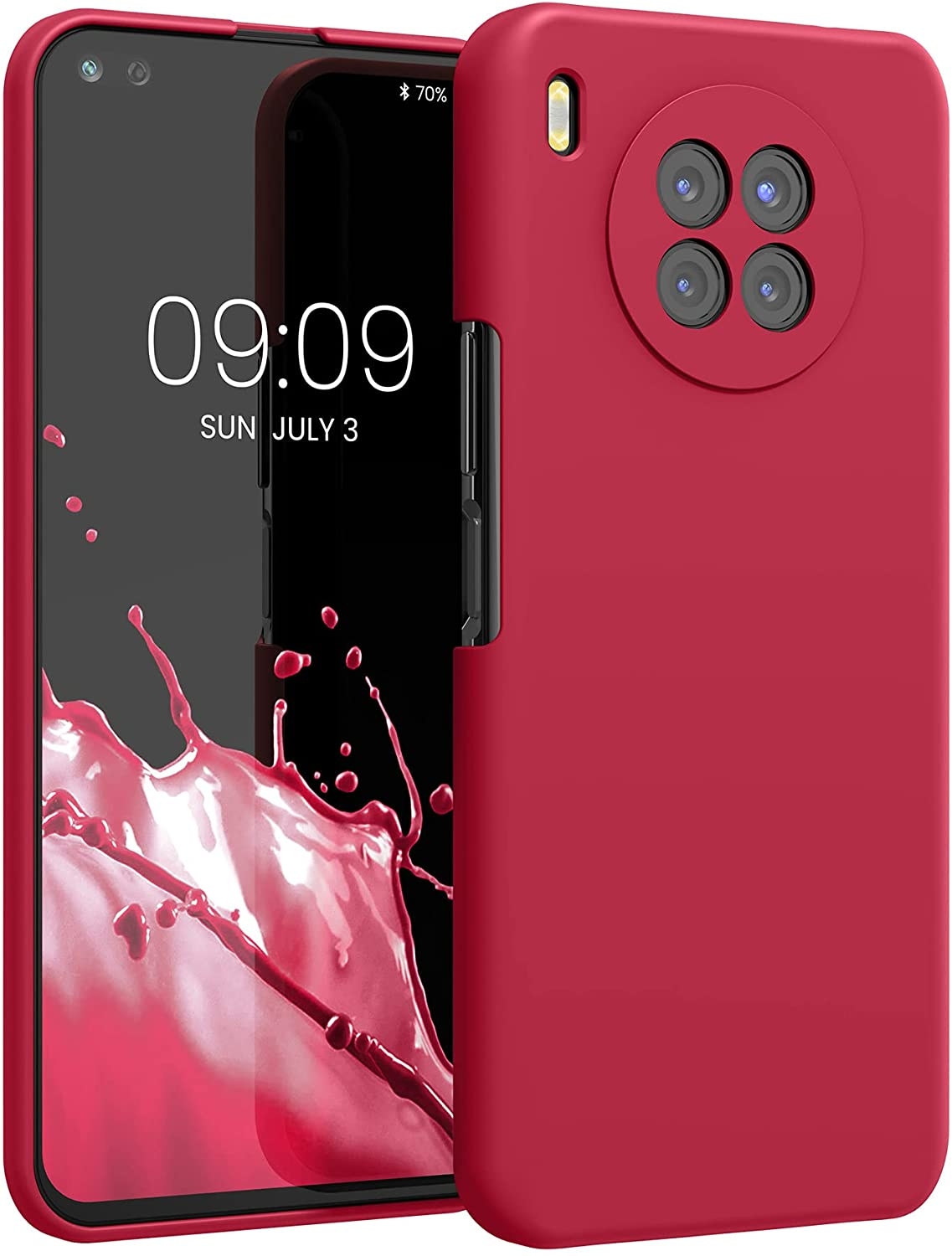 KWmobile Θήκη Σιλικόνης Huawei Nova 8i - Soft Flexible Rubber Cover - Sweet Cherry