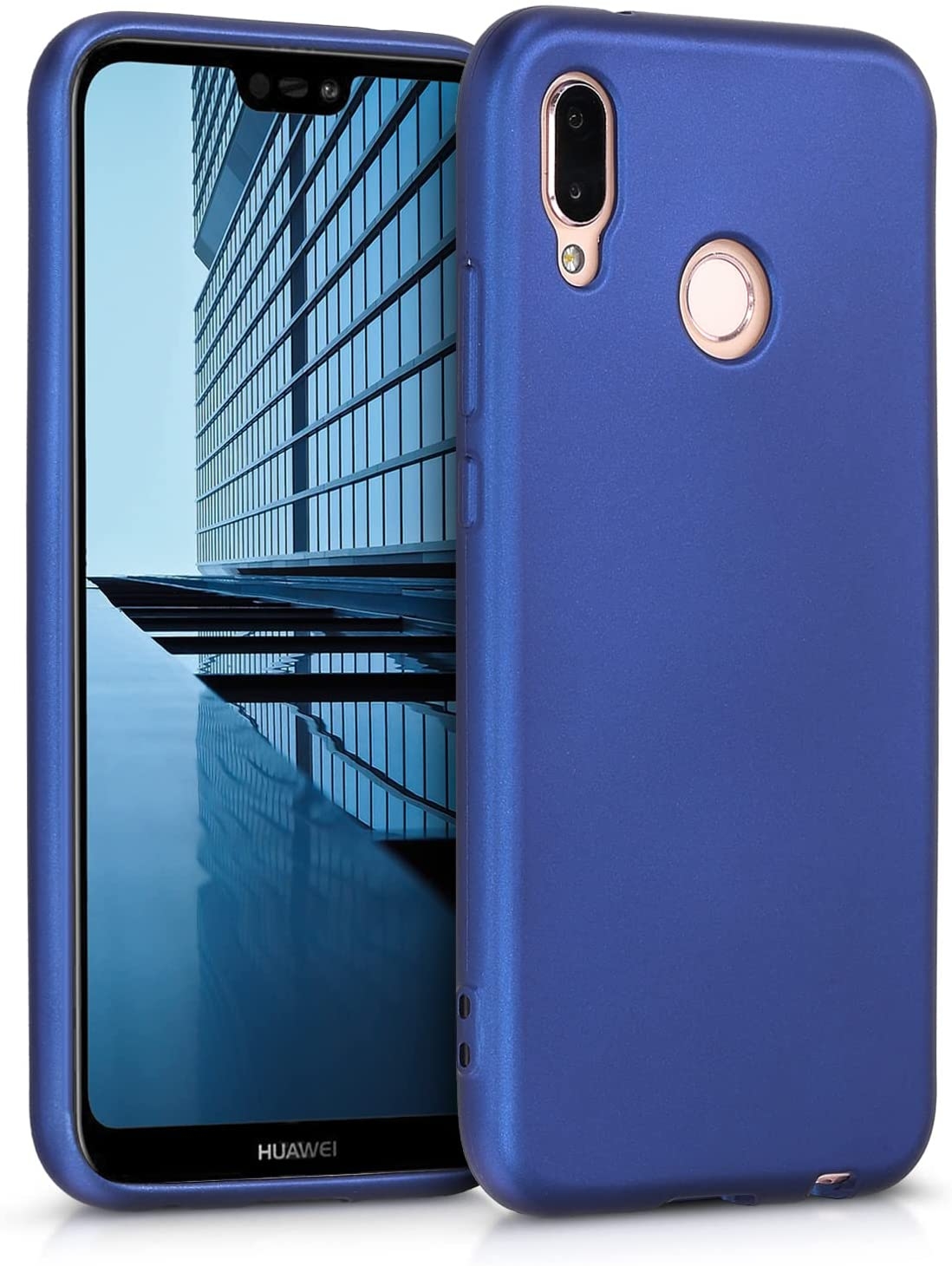 KWmobile Θήκη Σιλικόνης Huawei P20 Lite - Metallic Blue