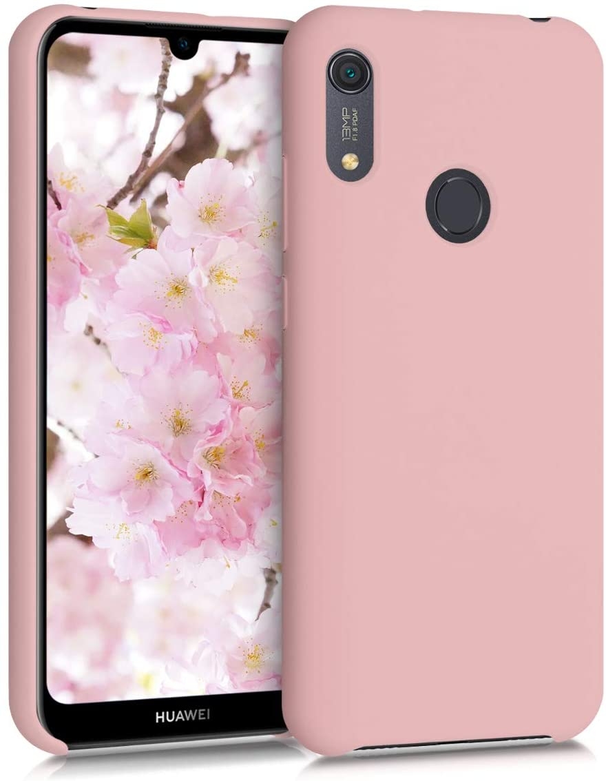 KWmobile Θήκη Σιλικόνης Huawei Y6s - Soft Flexible Rubber Cover - Peach Skin