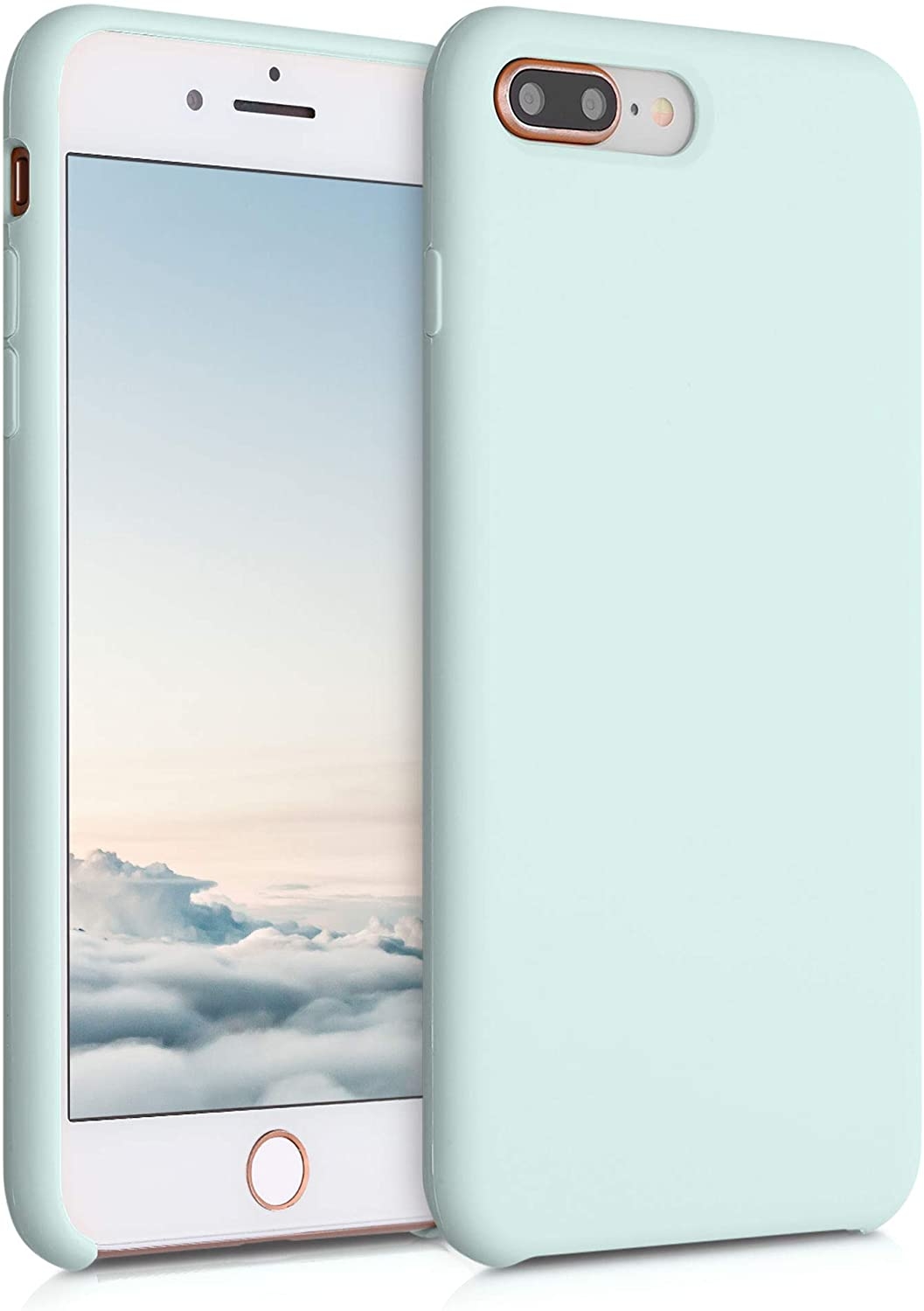 KWmobile Θήκη Σιλικόνης Apple iPhone 8 Plus / 7 Plus - Soft Flexible Rubber Cover - Frosty Mint