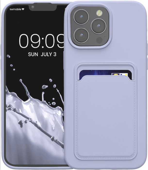 Θήκη Apple iPhone 15 Pro Max - KWmobile Σιλικόνης με Υποδοχή για Κάρτα - Lavender (62020.108)
