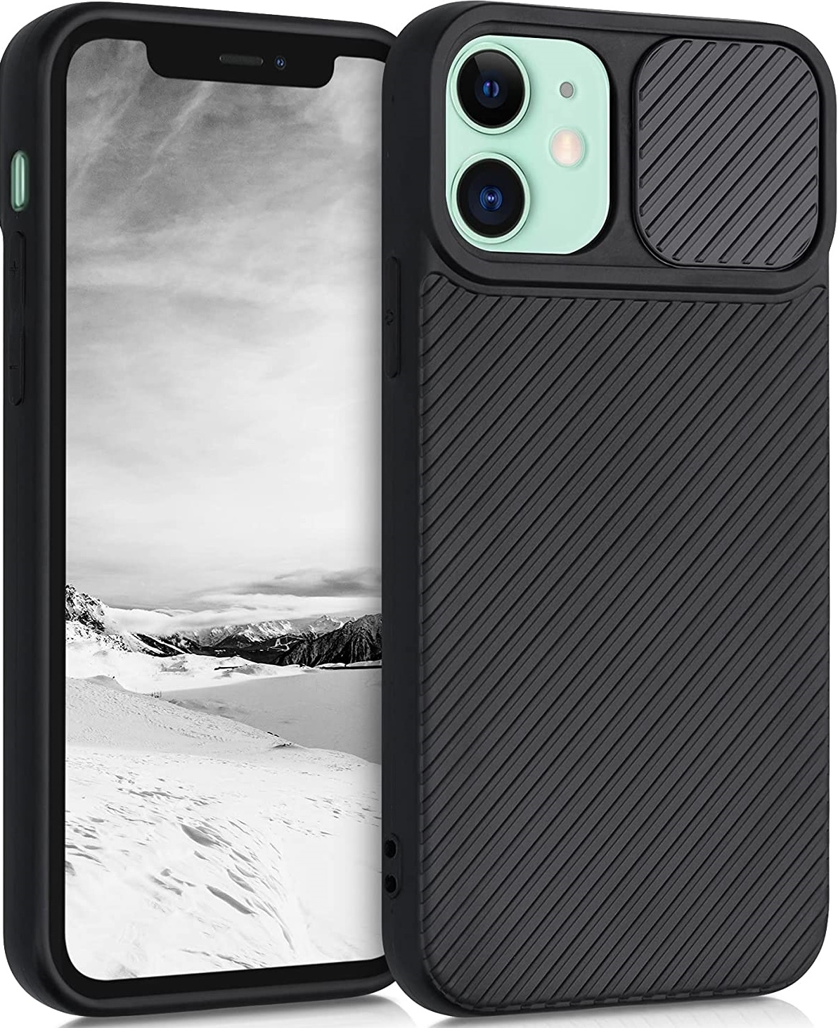 KWmobile Θήκη Σιλικόνης με Κάλυμμα για την Κάμερα Apple iPhone 11 - Black