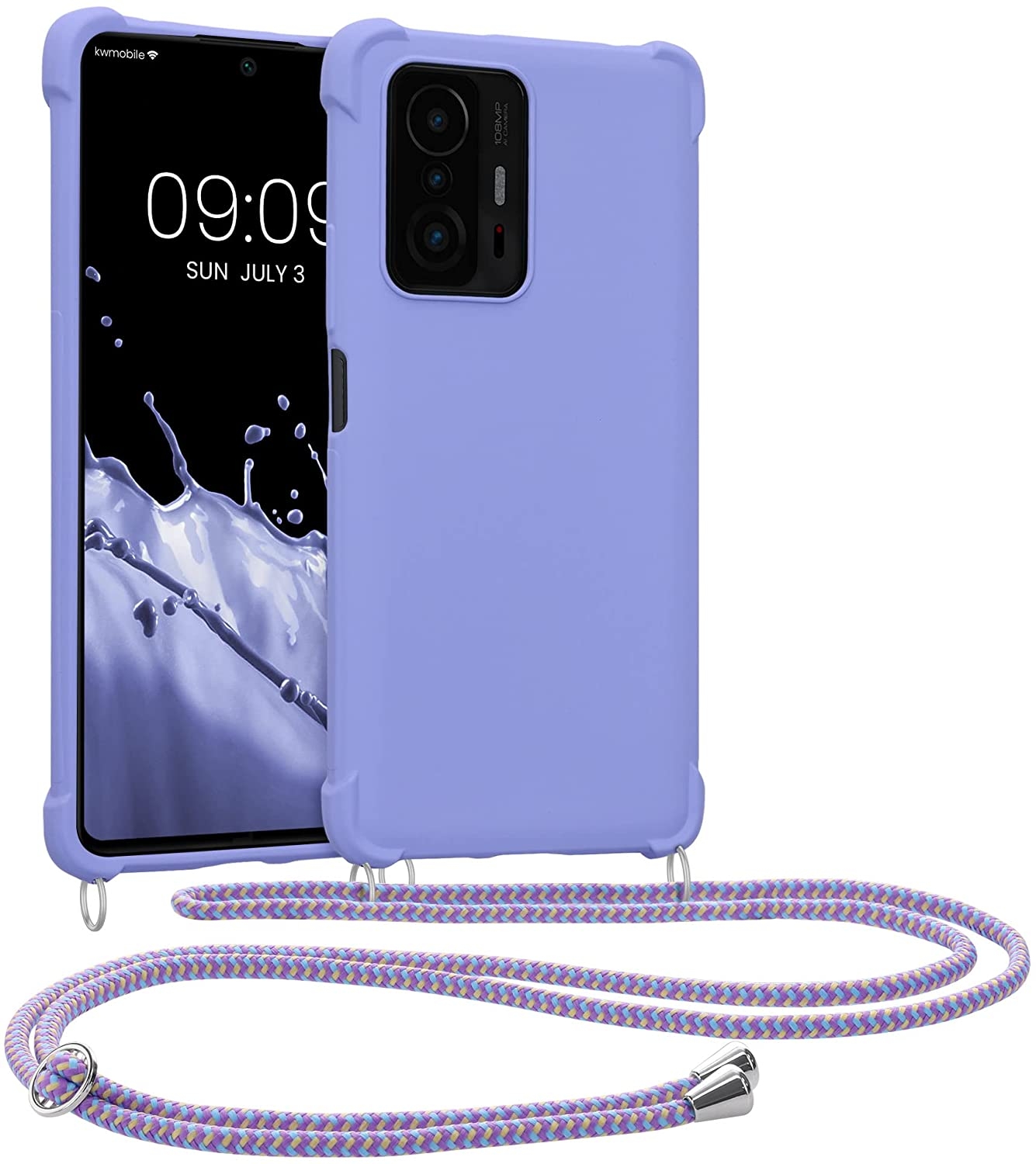 KWmobile Θήκη Σιλικόνης με Λουράκι Λαιμού Xiaomi 11T / 11T Pro - Lavender