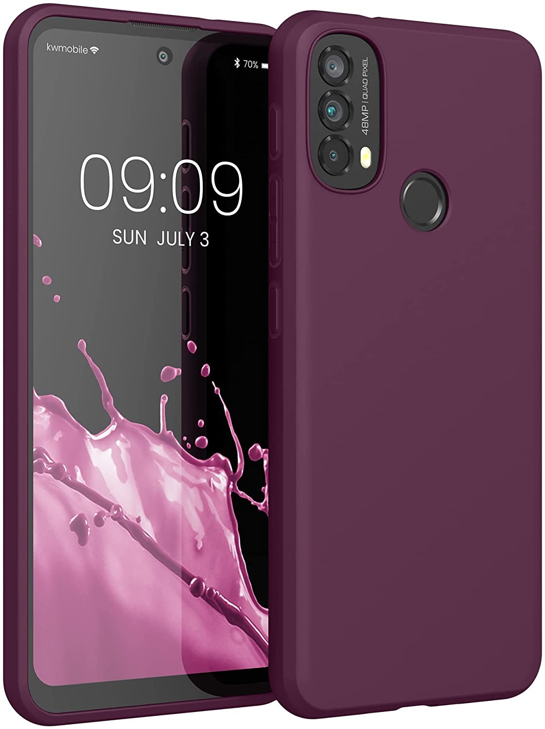 KWmobile Θήκη Σιλικόνης Motorola Moto E40 - Bordeaux Violet