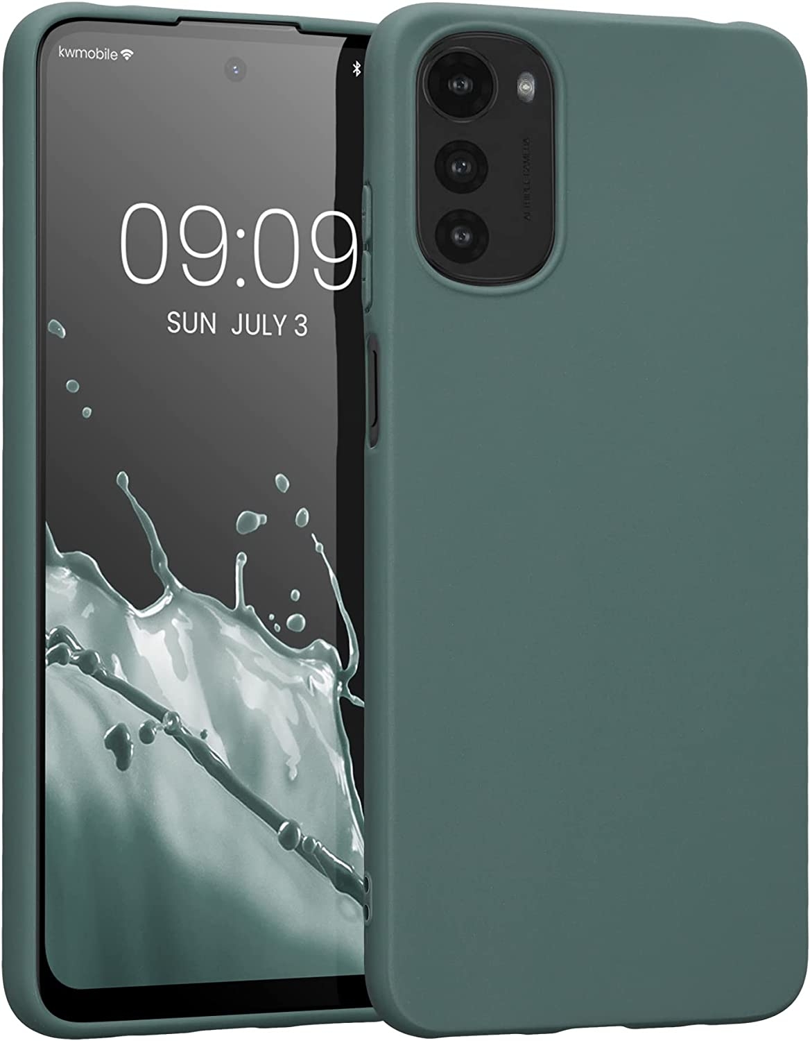 KWmobile Θήκη Σιλικόνης Motorola Moto E32 / E32s - Blue Green