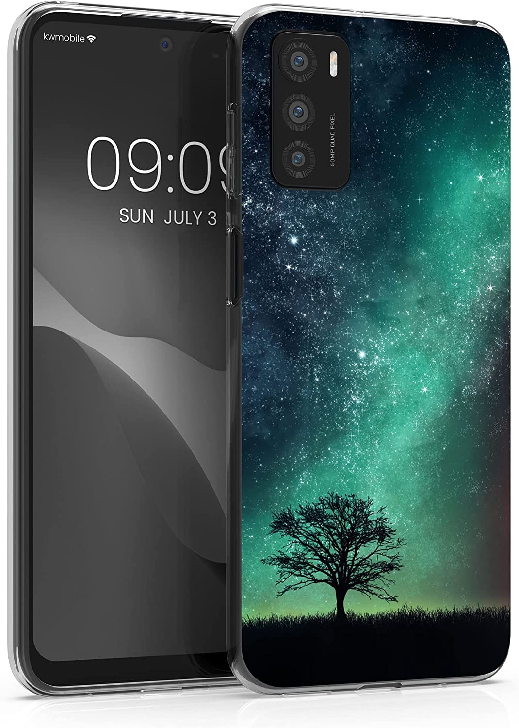 KWmobile Θήκη Σιλικόνης Motorola Moto G42 - Cosmic Nature / Blue / Grey / Black