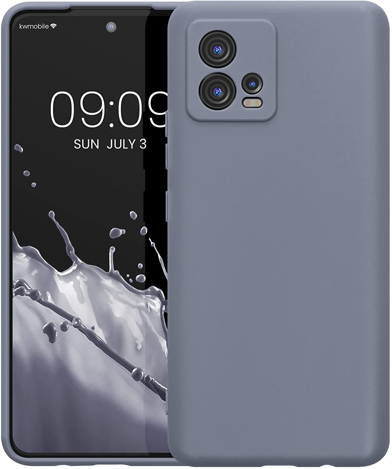 KWmobile Θήκη Σιλικόνης Motorola Moto G72 με Πλαίσιο Κάμερας - Lavender Grey