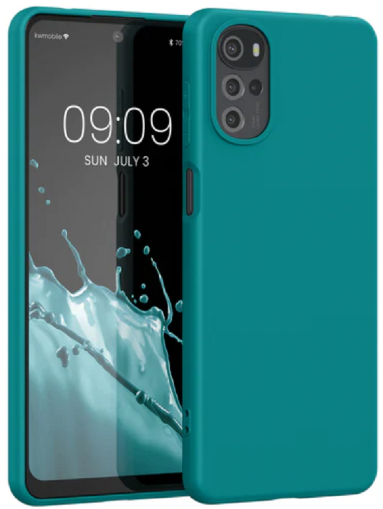 KWmobile Θήκη Σιλικόνης Motorola Moto G22 - Petrol