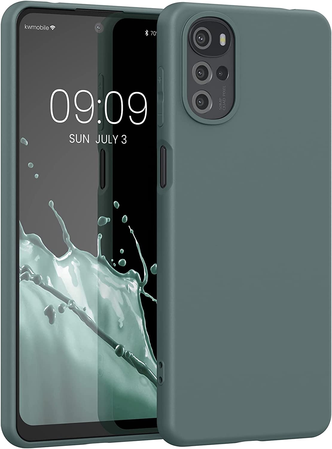 KWmobile Θήκη Σιλικόνης Motorola Moto G22 - Blue Green