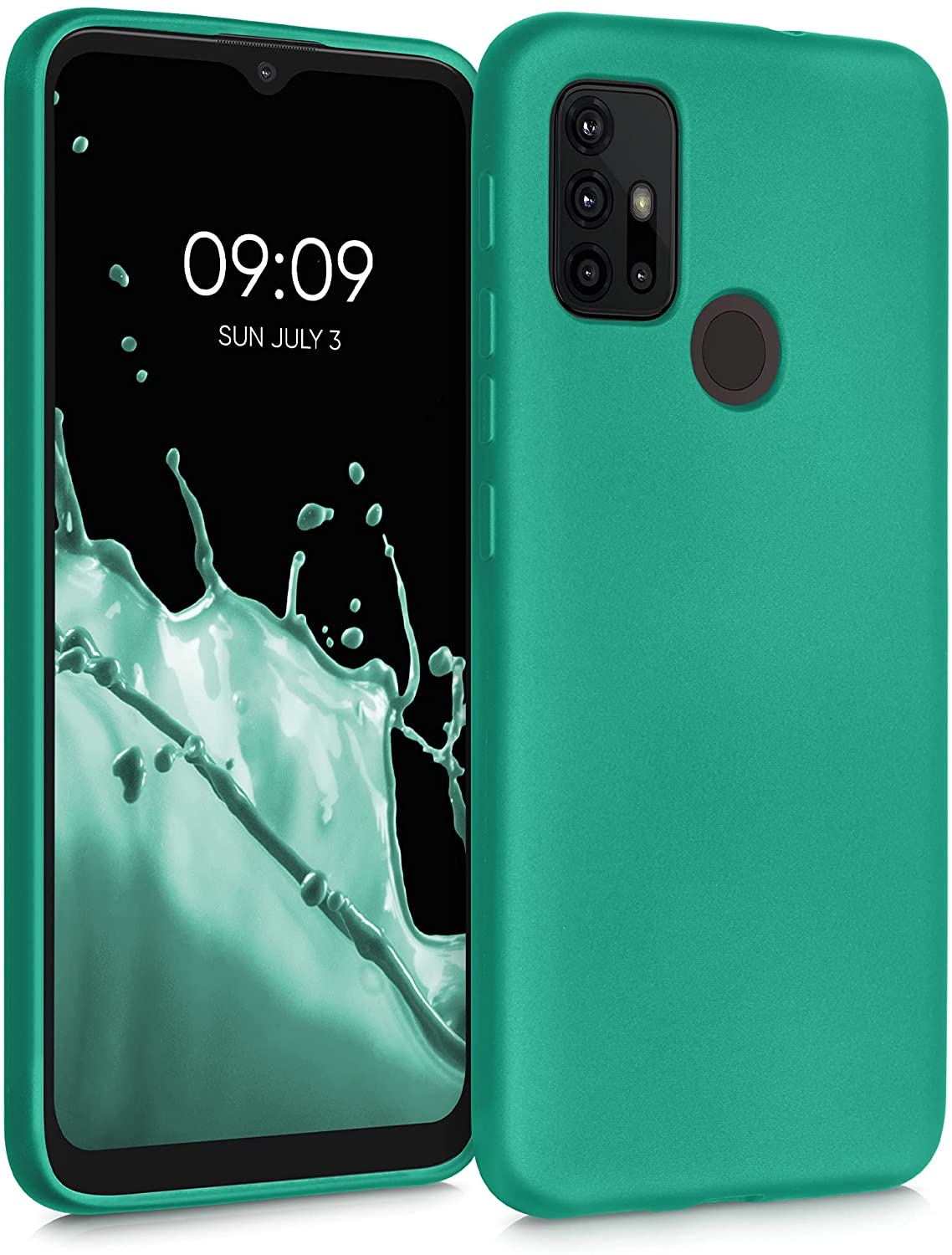 KWmobile Θήκη Σιλικόνης Motorola Moto G30 / Moto G20 / Moto G10 - Metallic Turquoise
