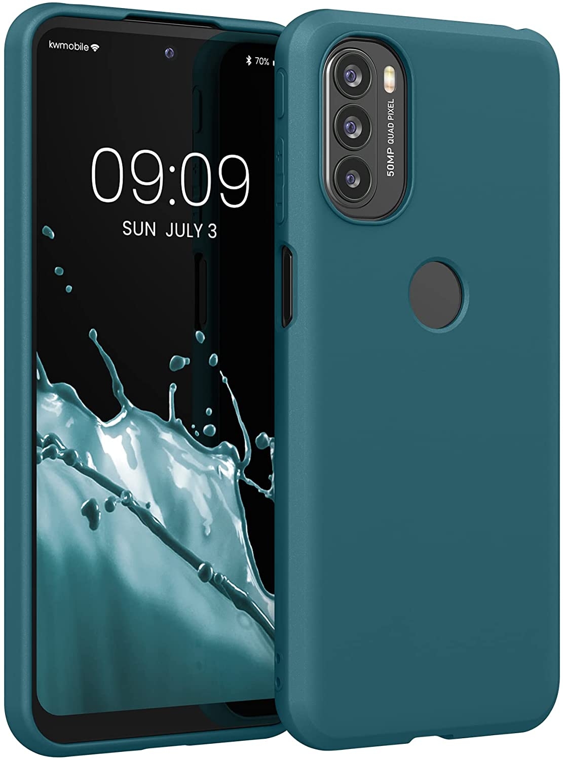 KWmobile Θήκη Σιλικόνης Motorola Moto G41 / G31 - Petrol 