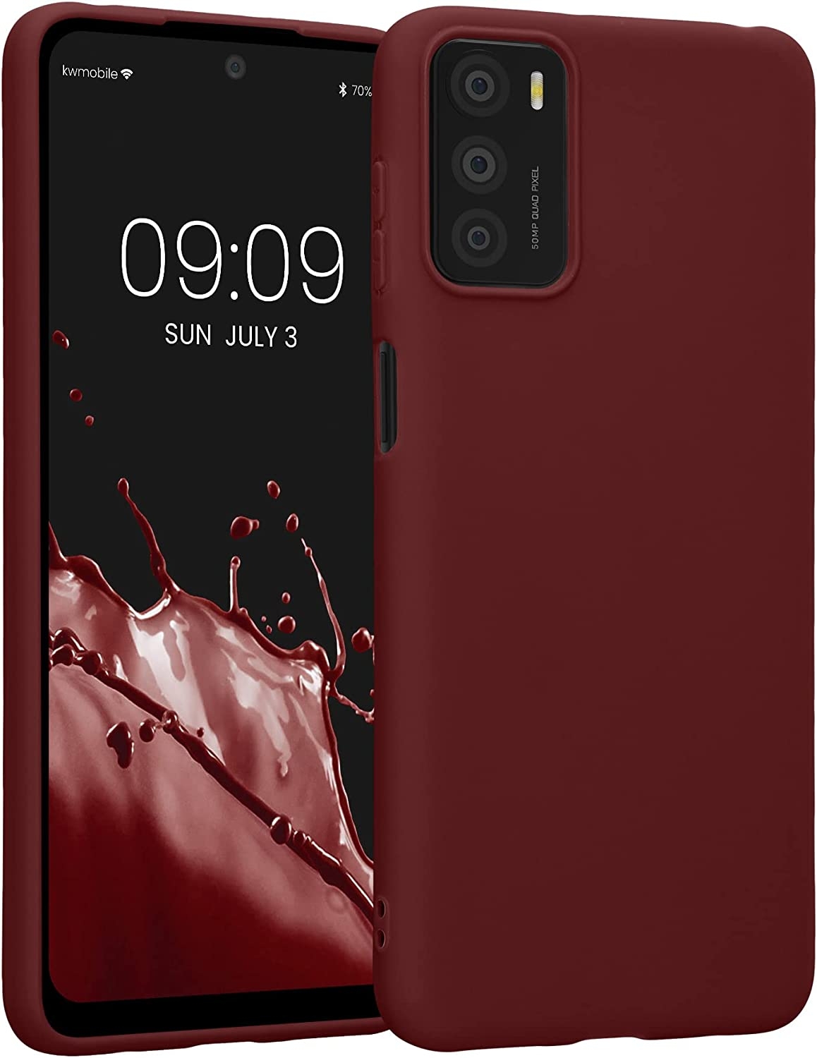 KWmobile Θήκη Σιλικόνης Motorola Moto G42 - Bordeaux Violet