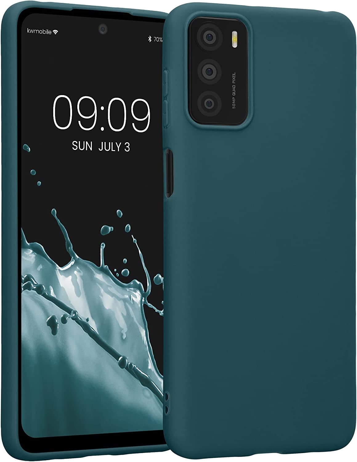 KWmobile Θήκη Σιλικόνης Motorola Moto G42 - Petrol