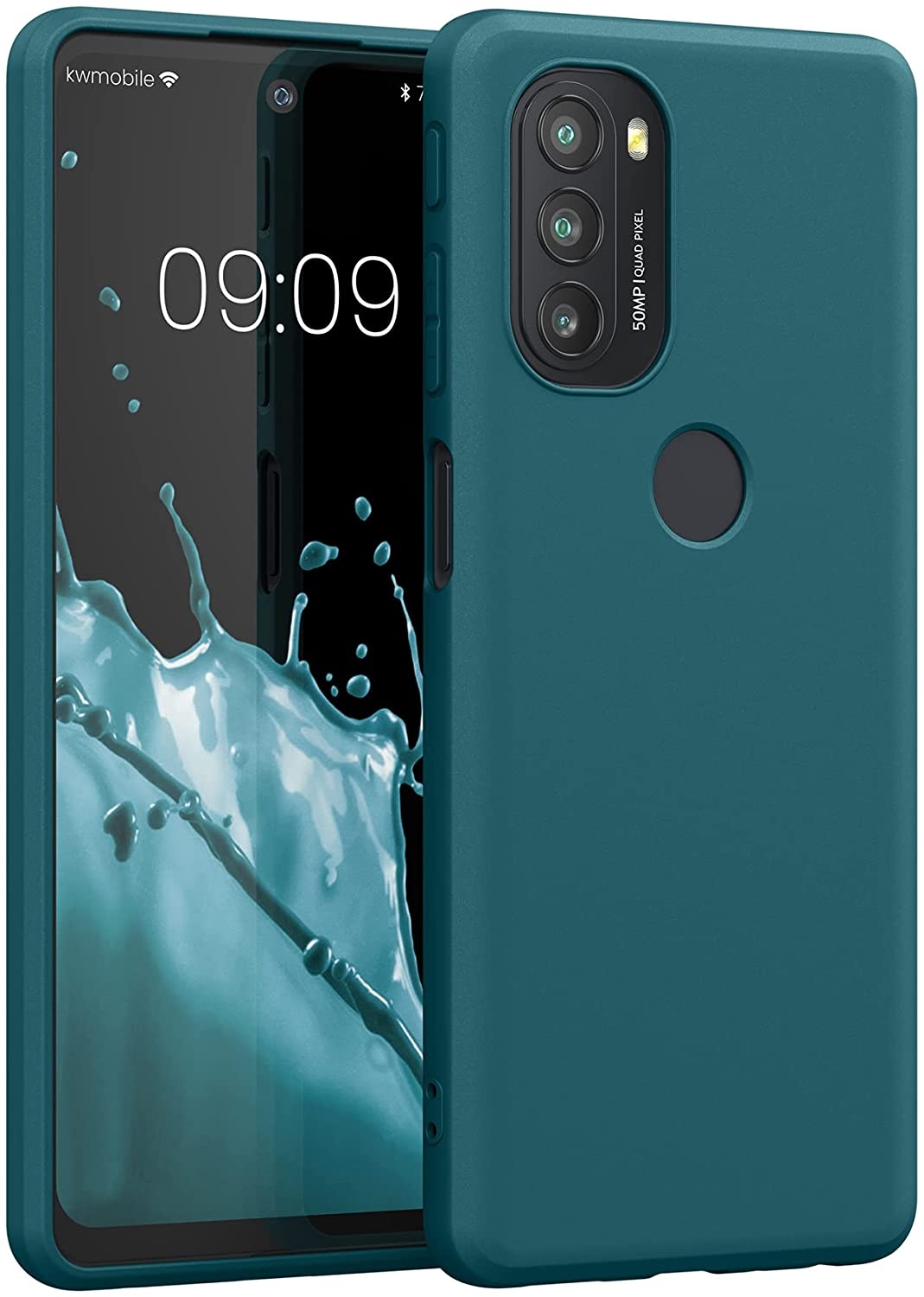 KWmobile Θήκη Σιλικόνης Motorola Moto G51 5G - Petrol