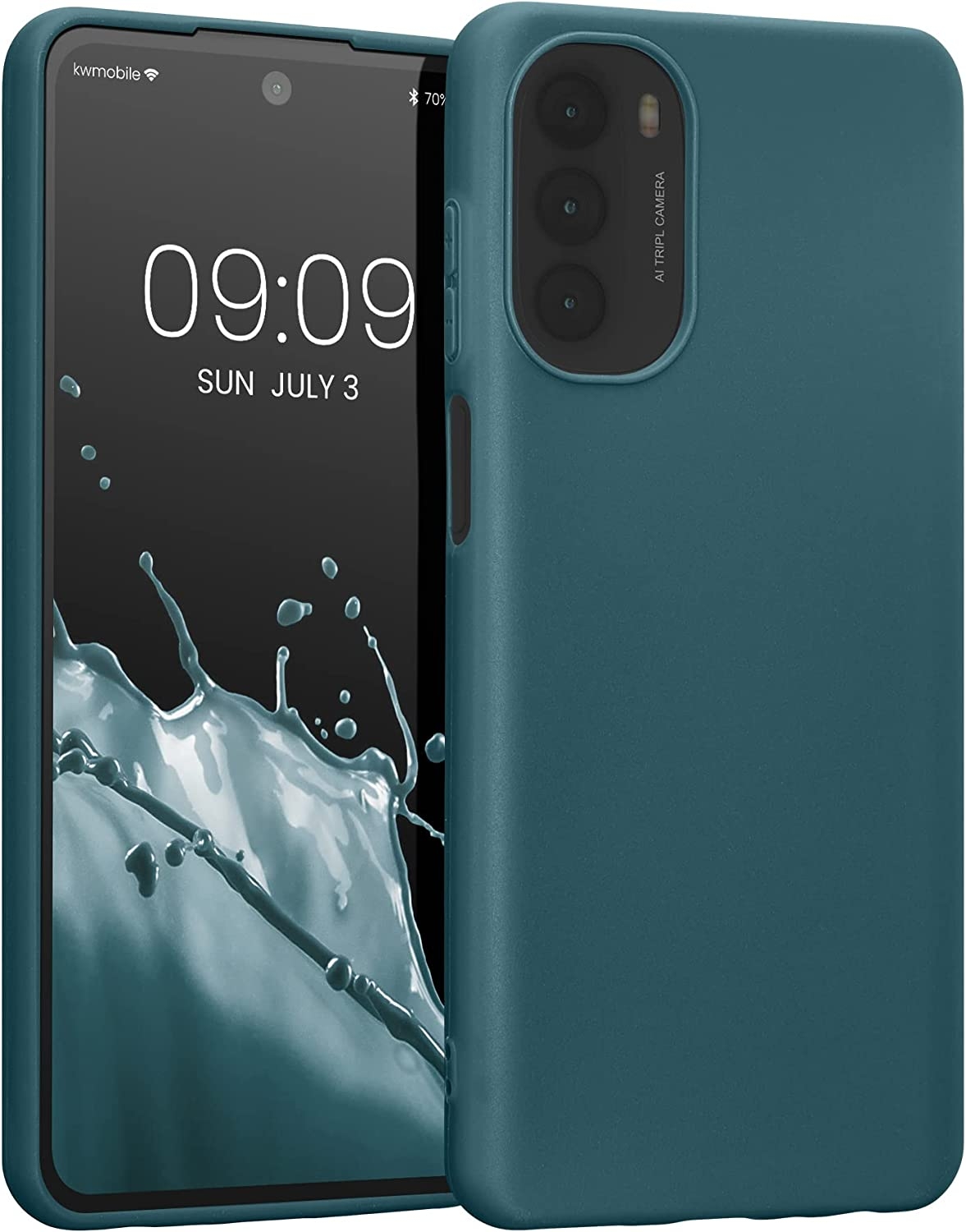 KWmobile Θήκη Σιλικόνης Motorola Moto G62 5G - Petrol (59171.78)