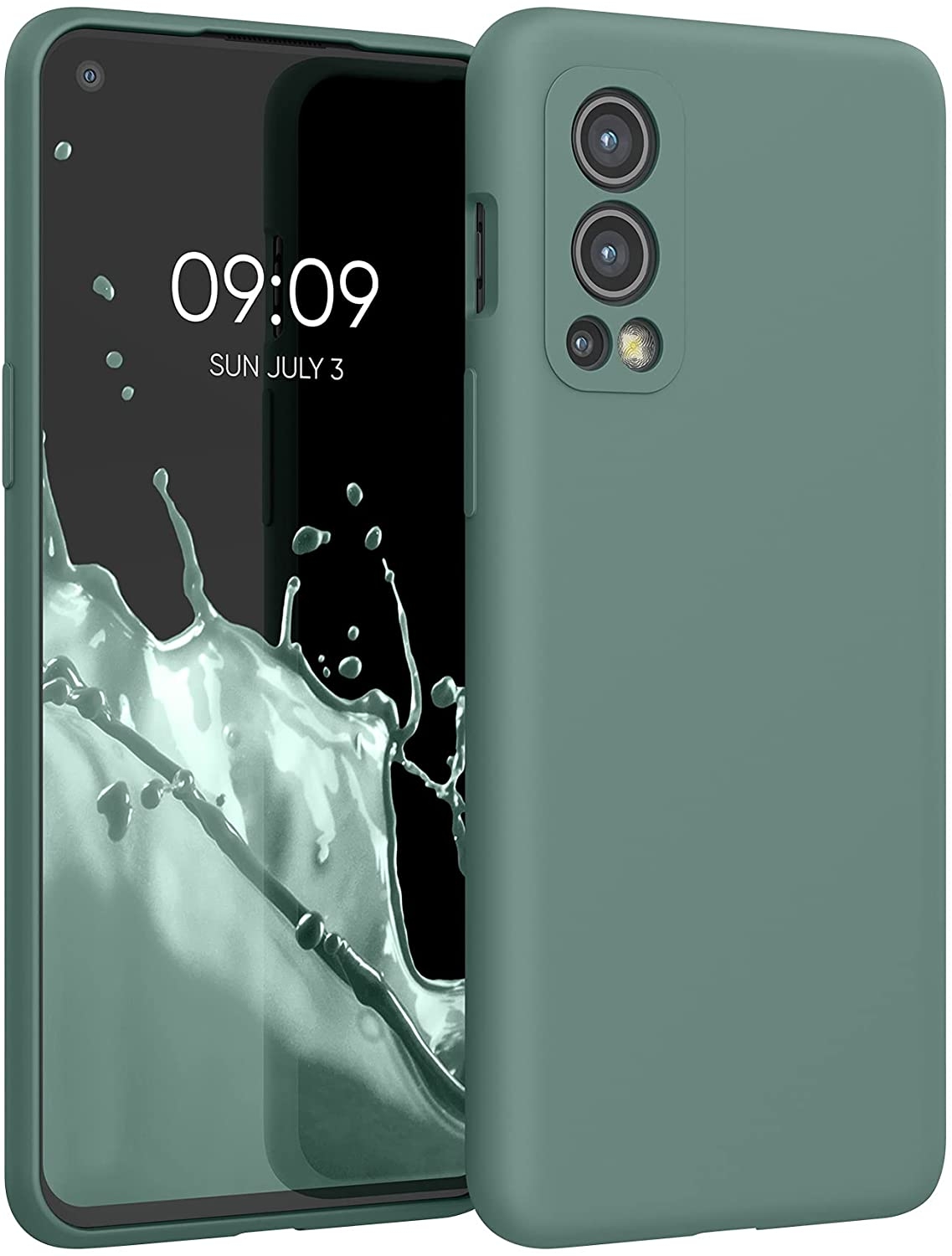 KWmobile Θήκη Σιλικόνης OnePlus Nord 2 5G - Soft Flexible Rubber Cover - Forest Green