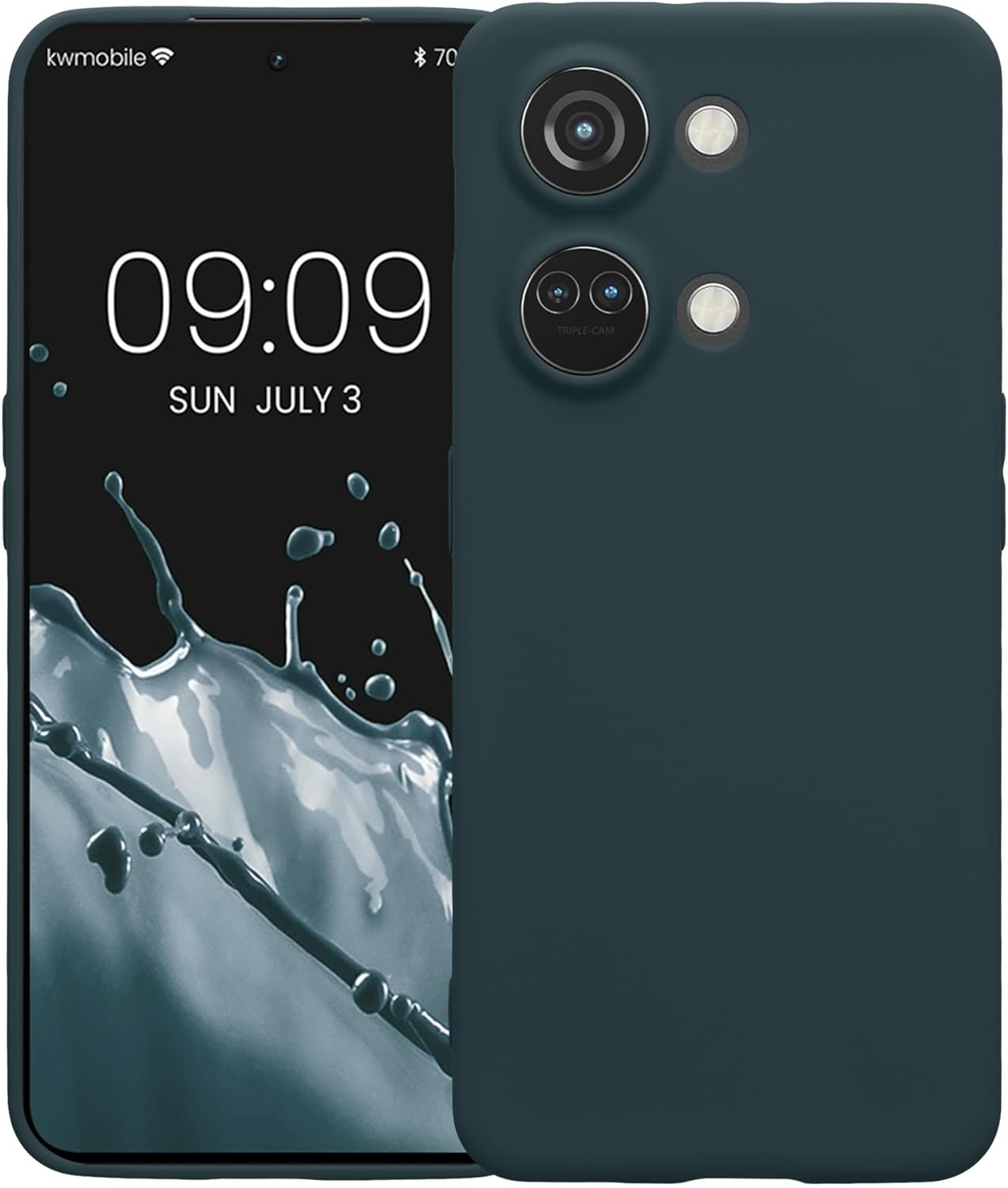 KWmobile Θήκη Σιλικόνης OnePlus Nord 3 με Πλαίσιο Κάμερας - Dark Slate