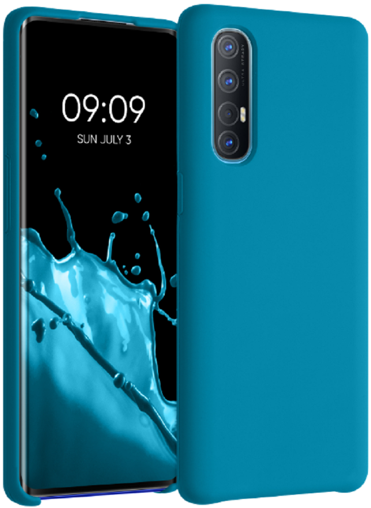 KWmobile Θήκη Σιλικόνης Oppo Find X2 Neo - Soft Flexible Rubber Cover - Caribbean Blue