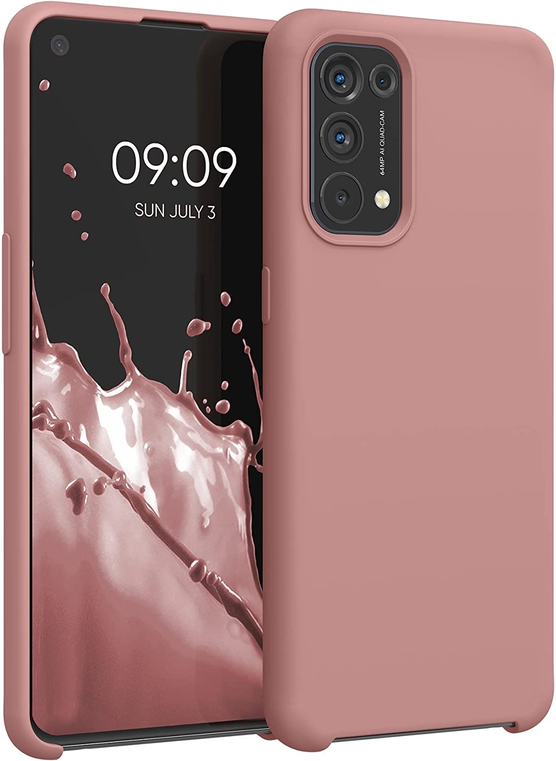 KWmobile Θήκη Σιλικόνης Oppo Find X3 Lite - Soft Flexible Rubber Cover - Rose Tan