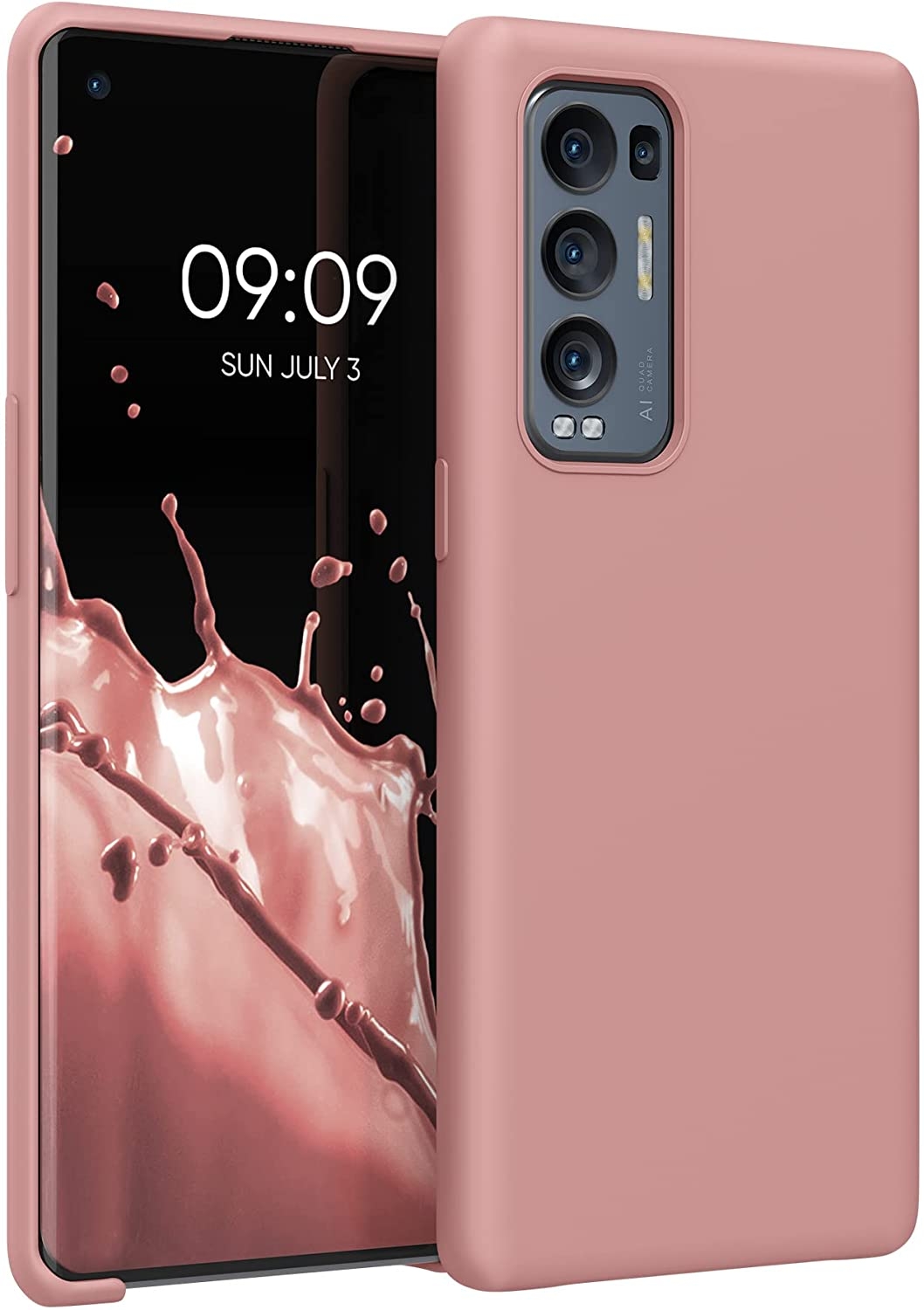 KWmobile Θήκη Σιλικόνης Oppo Find X3 Neo - Soft Flexible Rubber Cover - Rose Tan
