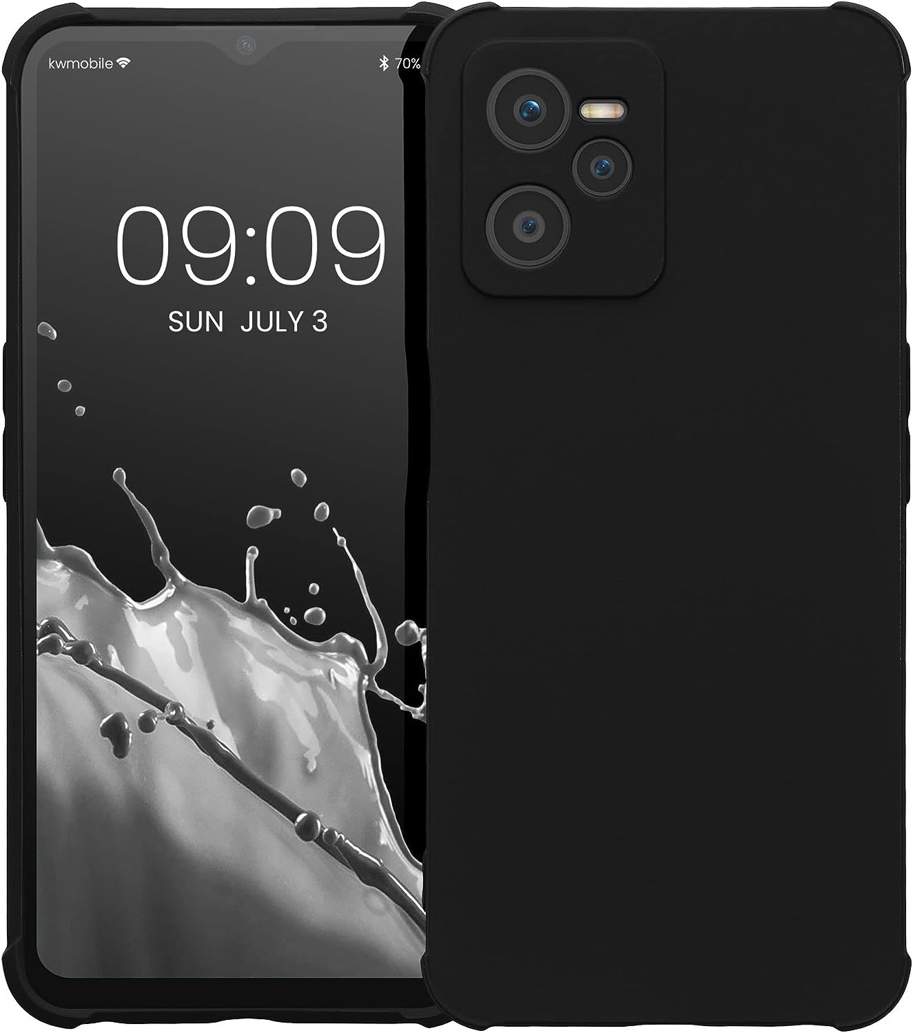 KWmobile Θήκη Σιλικόνης Realme C35 με Πλαίσιο Κάμερας και TPU Bumper - Black Matte