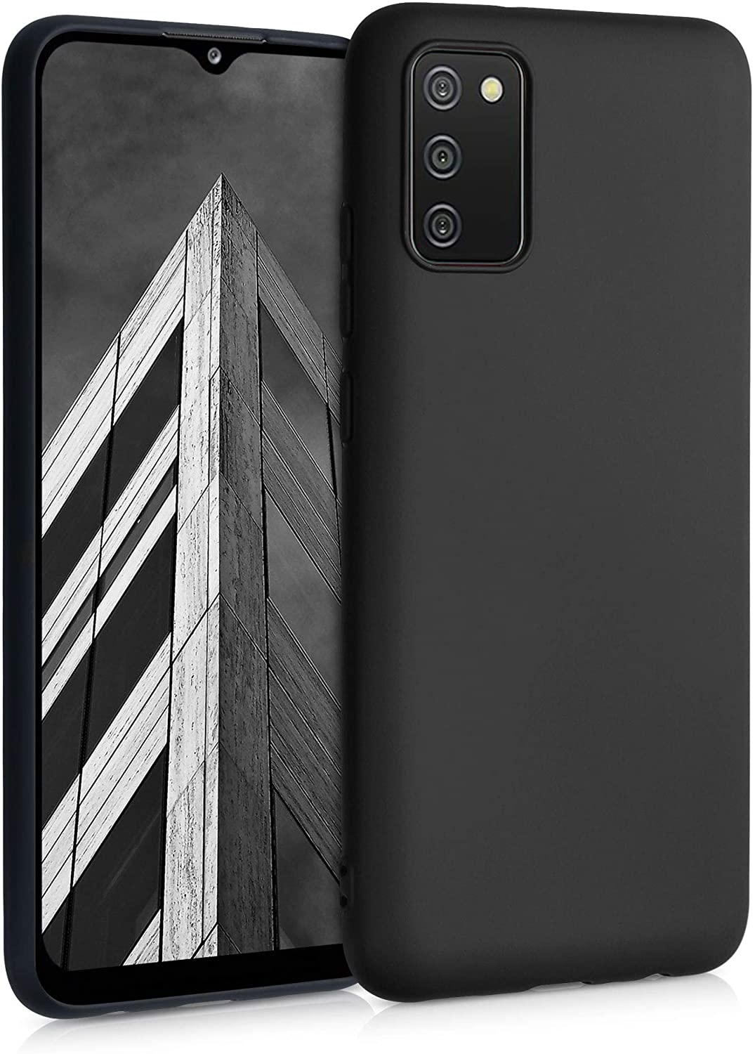 KWmobile Θήκη Σιλικόνης Samsung Galaxy A02s - Black Matte (54045.47)