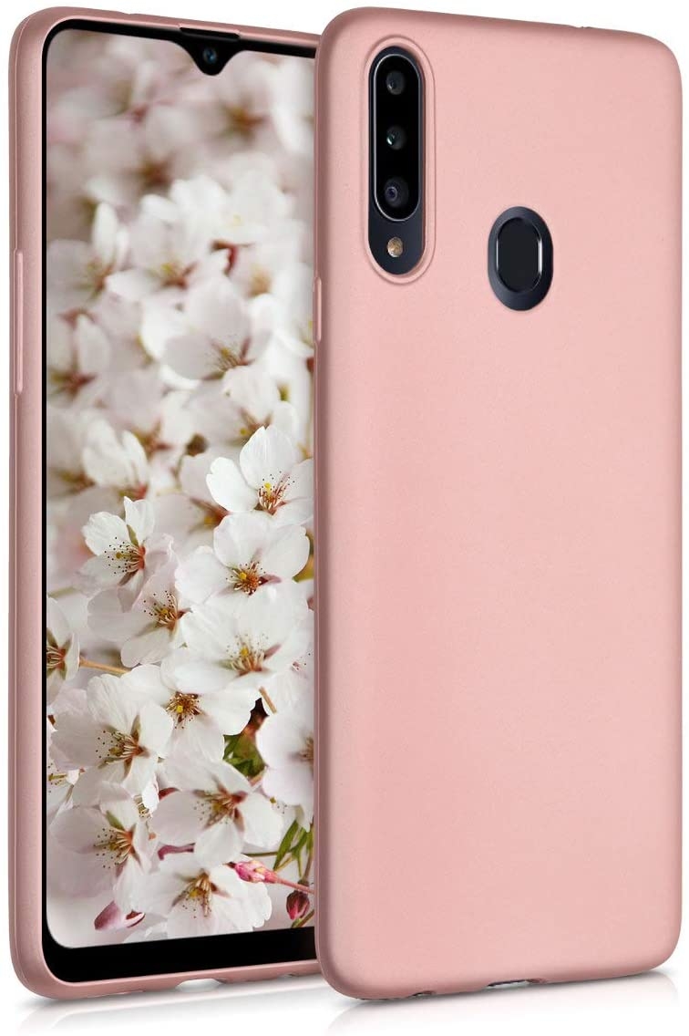 Wmobile Θήκη Σιλικόνης Samsung Galaxy A20s - Metallic Rose Gold