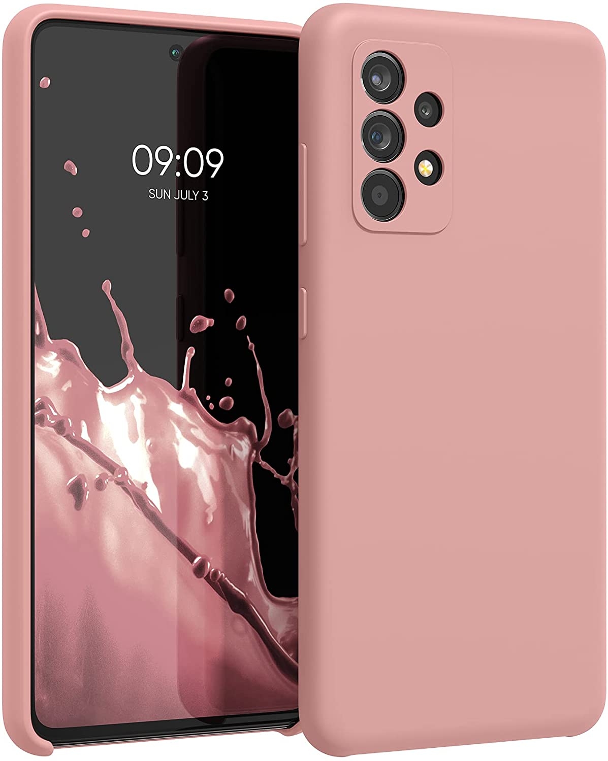 KWmobile Θήκη Σιλικόνης Samusng Galaxy A52 - Soft Flexible Rubber Cover - Rose Tan