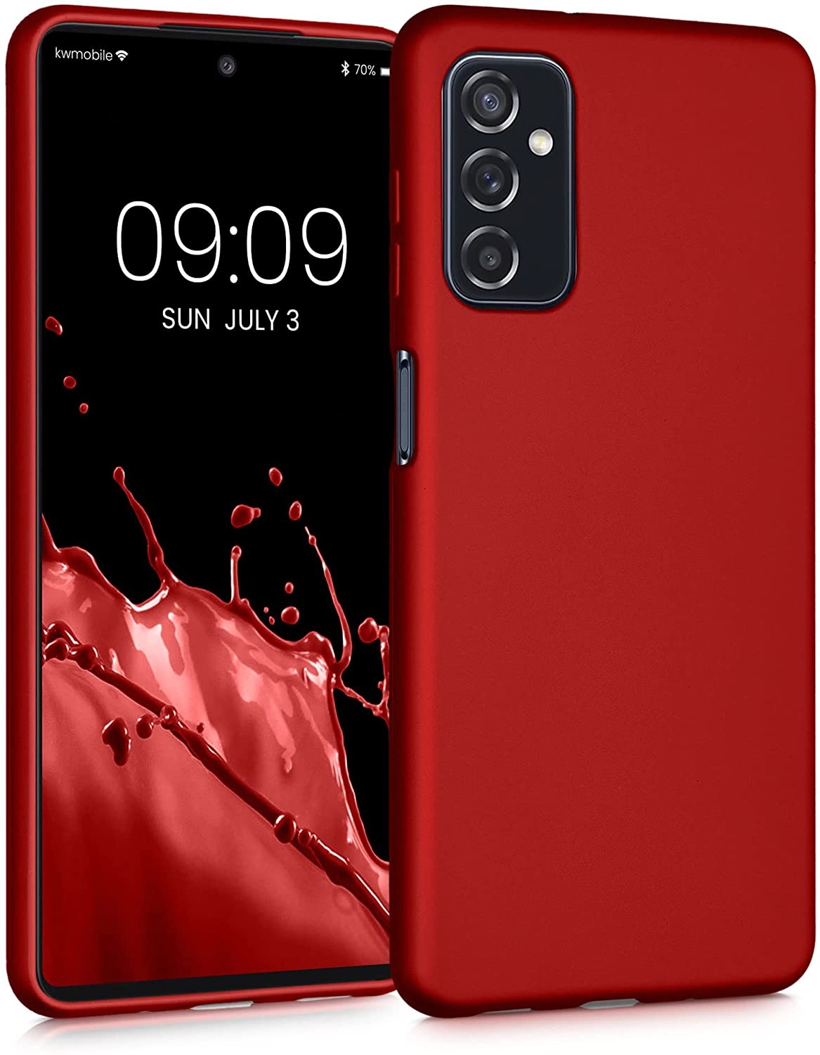 KWmobile Θήκη Σιλικόνης Samsung Galaxy M52 5G - Metallic Dark Red