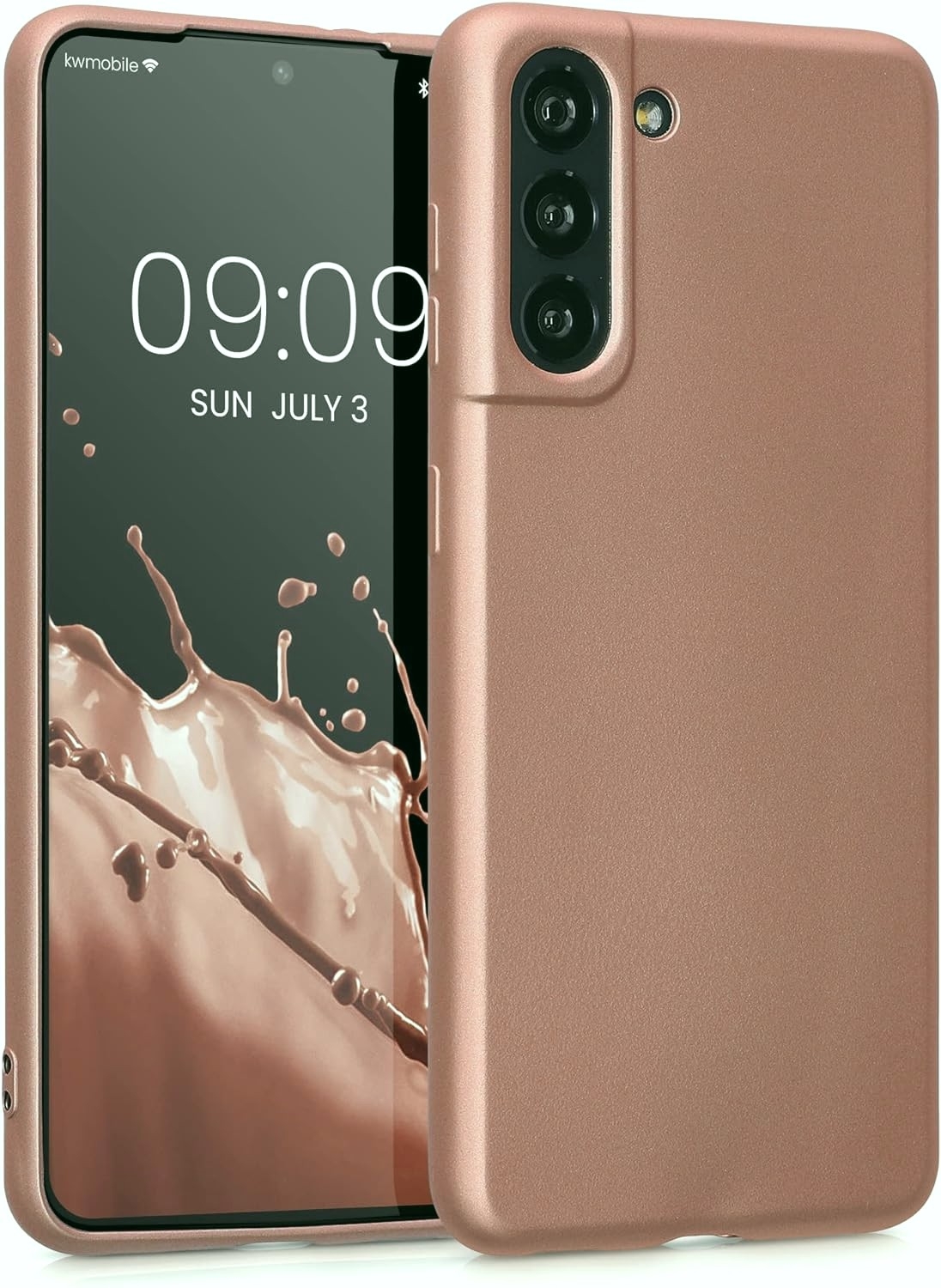KWmobile Θήκη Σιλικόνης Samsung Galaxy S21 5G - Metallic Rose Gold