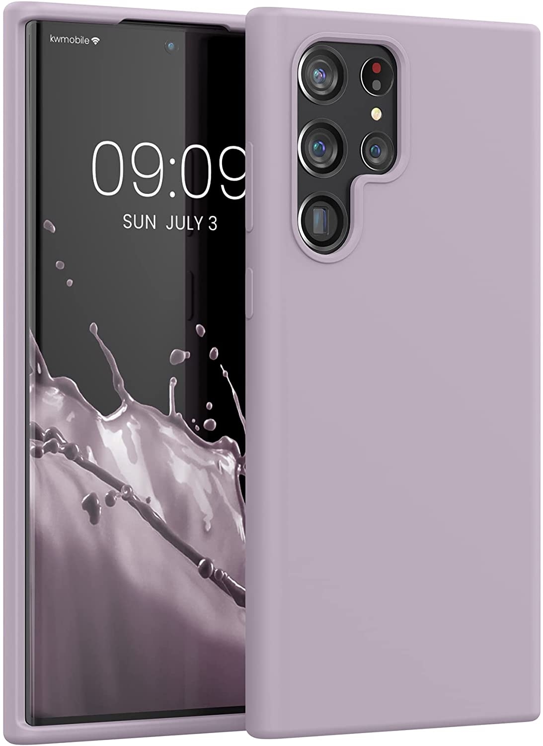 KWmobile Θήκη Σιλικόνης Samsung Galaxy S22 Ultra 5G - Soft Flexible Rubber Cover - Purple Cloud