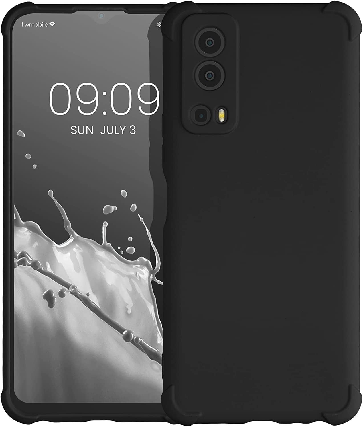 KWmobile Θήκη Σιλικόνης Vivo Y72 5G με Πλαίσιο Κάμερας και TPU Bumper - Black Matte