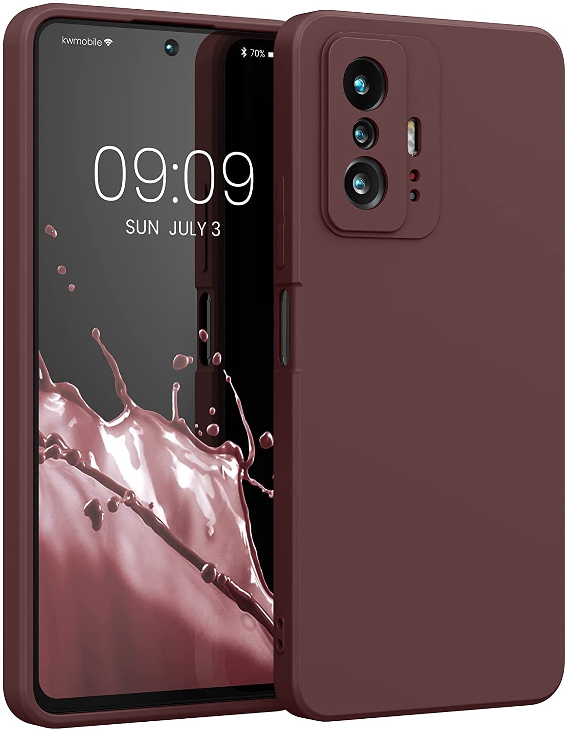 KWmobile Θήκη Σιλικόνης Xiaomi 11T / 11T Pro - Soft Flexible Rubber Cover - Tawny Red