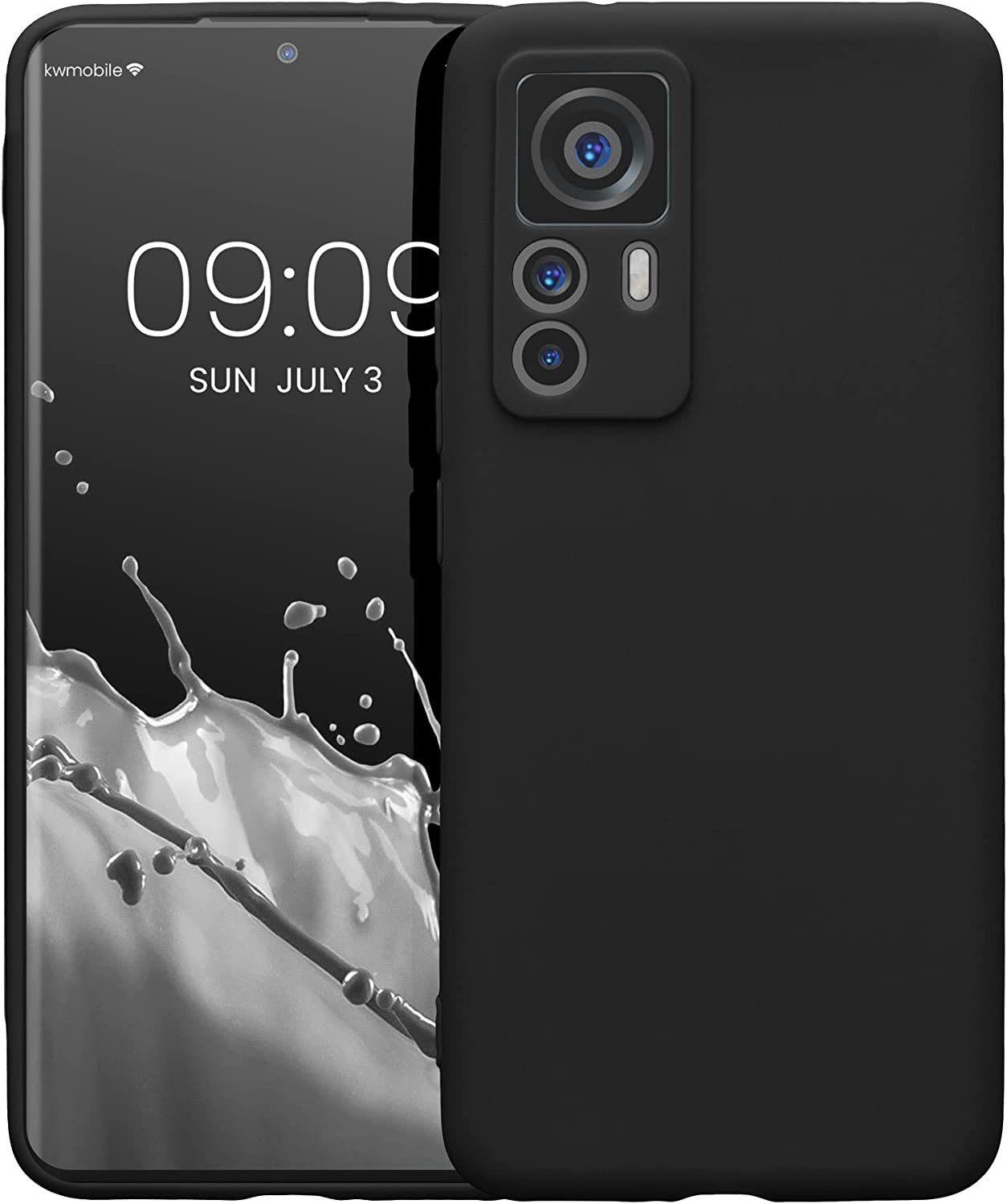KWmobile Θήκη Σιλικόνης Xiaomi 12T / 12T Pro με Πλαίσιο Κάμερας - Black Matte