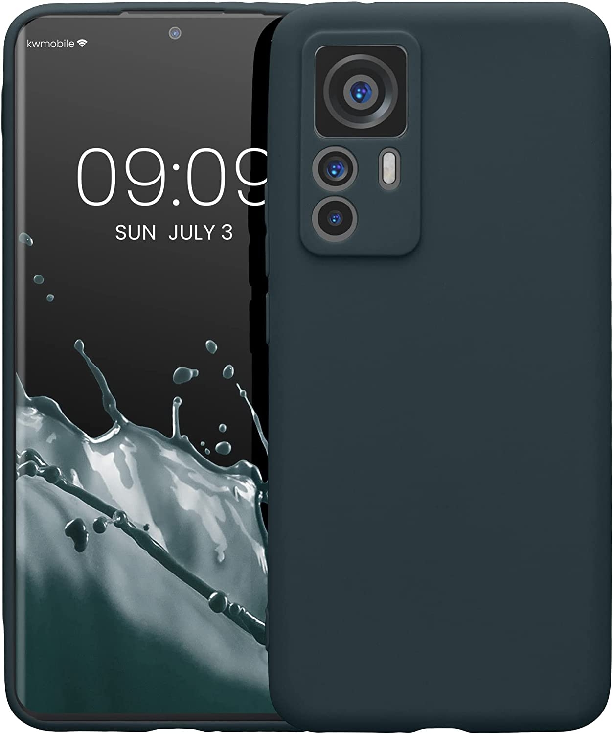 KWmobile Θήκη Σιλικόνης Xiaomi 12T / 12T Pro με Πλαίσιο Κάμερας - Dark Slate
