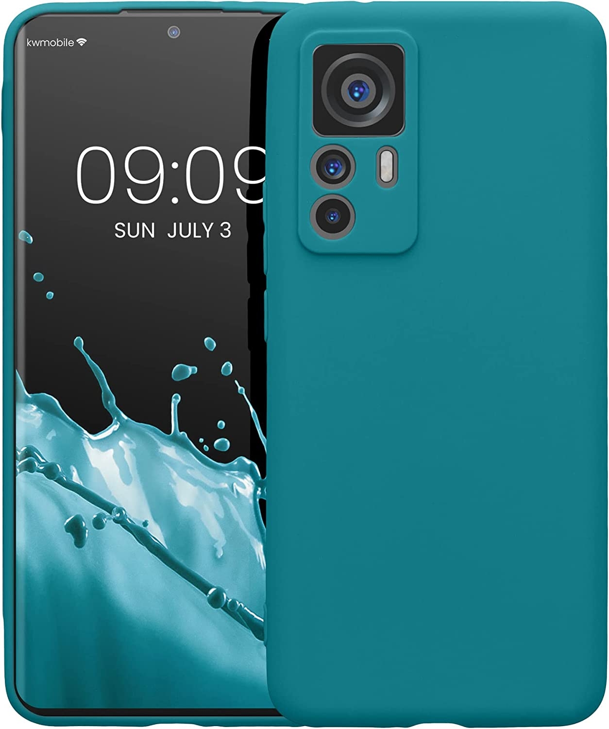 KWmobile Θήκη Σιλικόνης Xiaomi 12T / 12T Pro με Πλαίσιο Κάμερας - Teal Matte