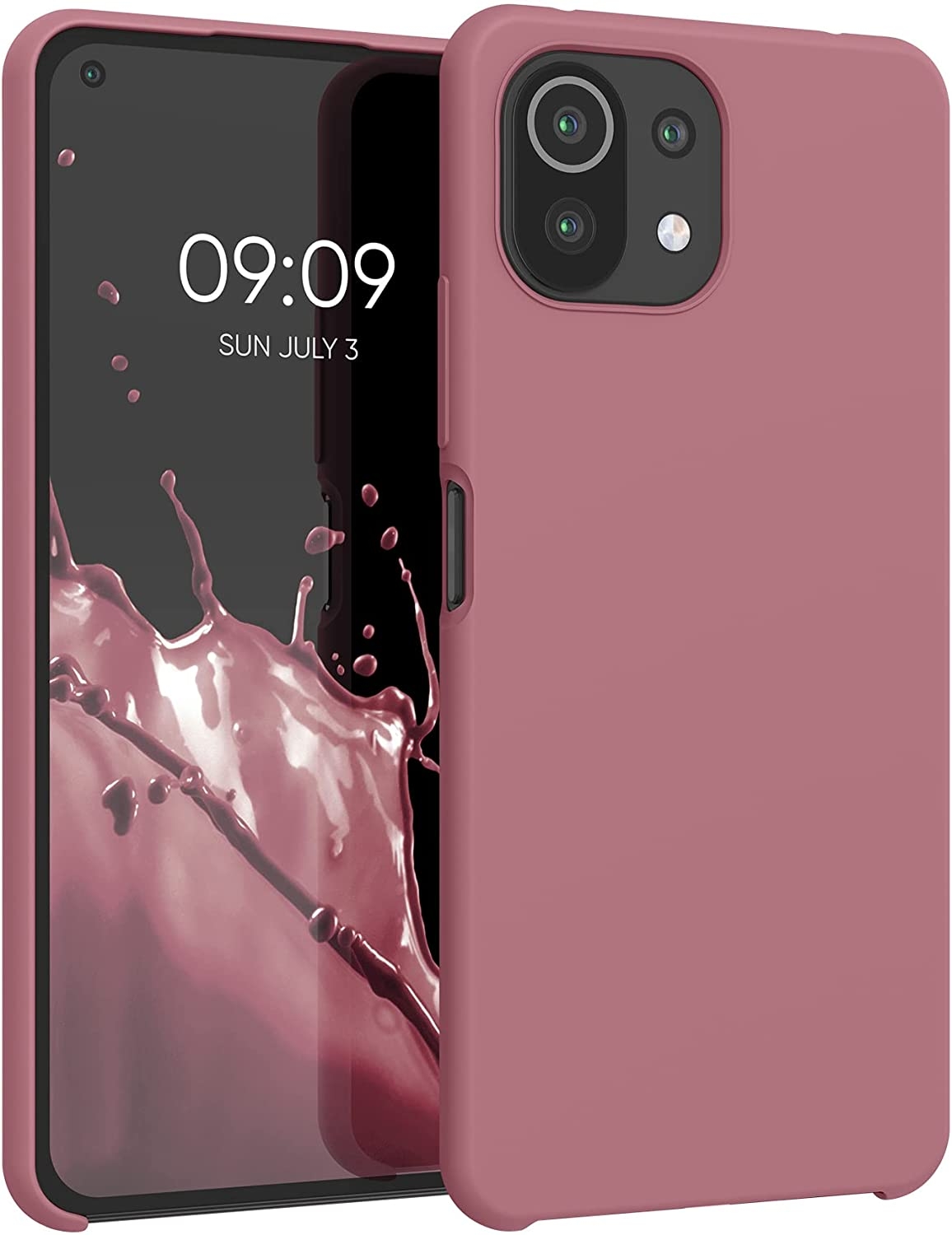 KWmobile Θήκη Σιλικόνης Xiaomi 11 Lite 5G NE / Mi 11 Lite - Soft Flexible Rubber Cover - Dark Rose