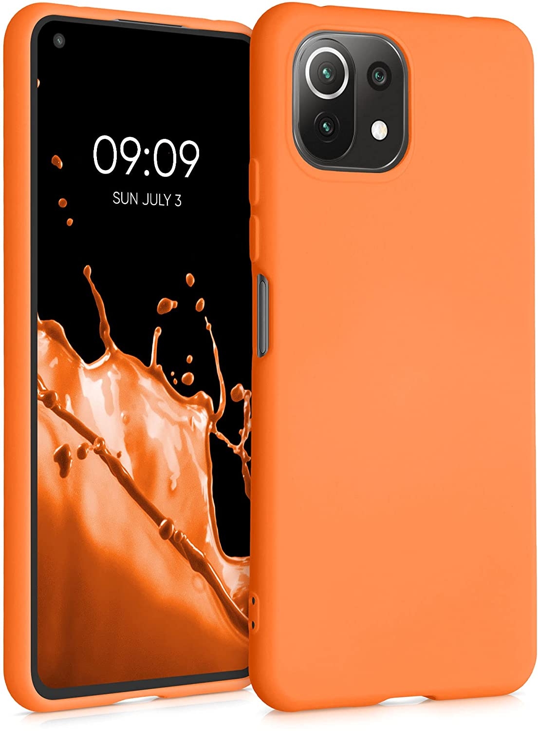 KWmobile Θήκη Σιλικόνης Xiaomi Mi 11 Lite - Soft Flexible Rubber Cover - Cosmic Orange