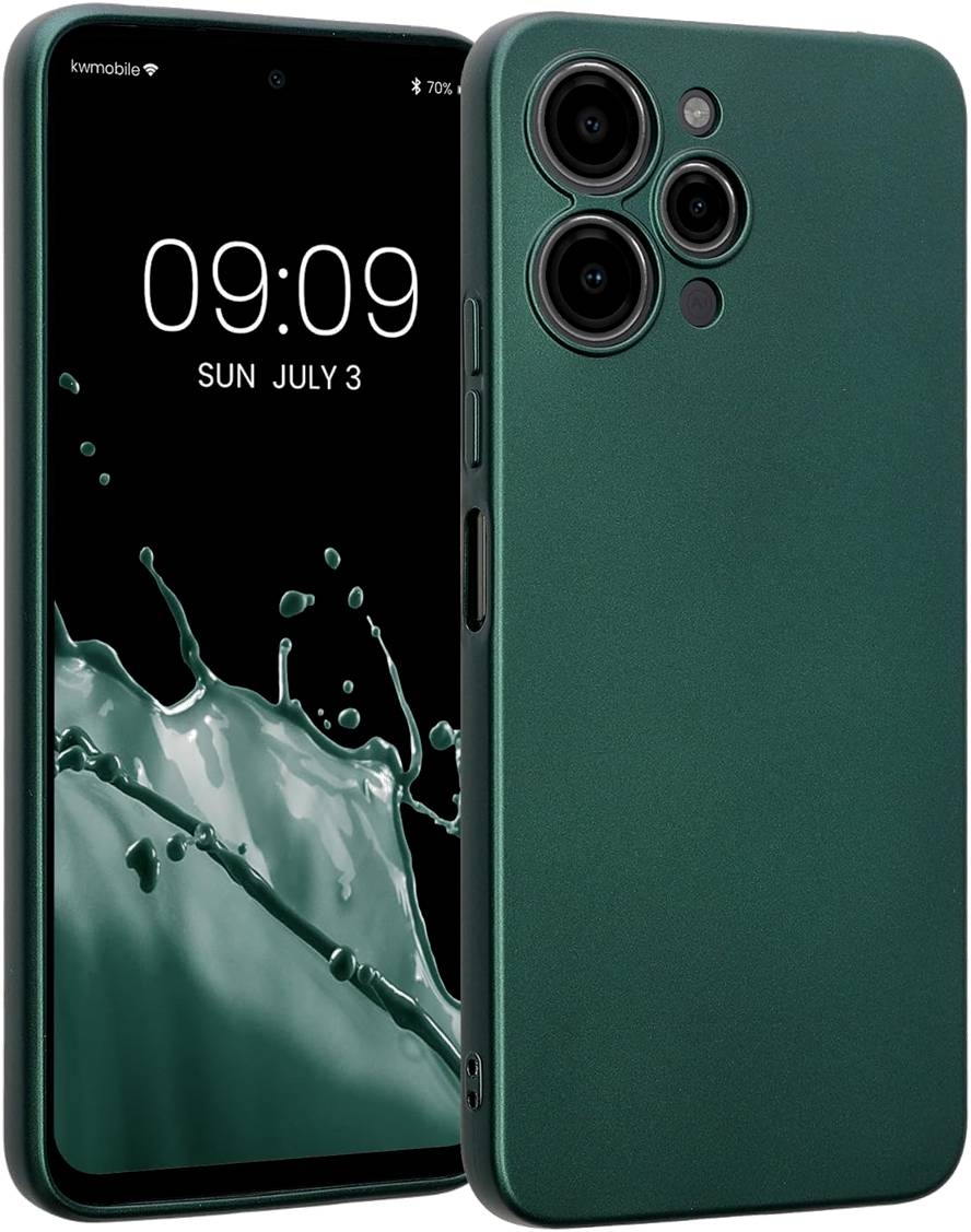KWmobile Θήκη Σιλικόνης Xiaomi Redmi 12 με Πλαίσιο Κάμερας - Metallic Teal