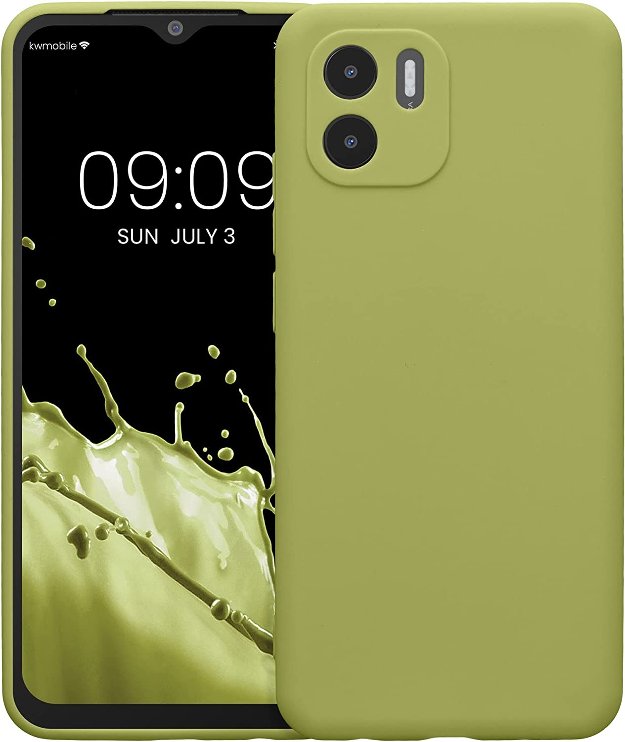 KWmobile Θήκη Σιλικόνης Xiaomi Redmi A1 με Πλαίσιο Κάμερας - Pottery Green