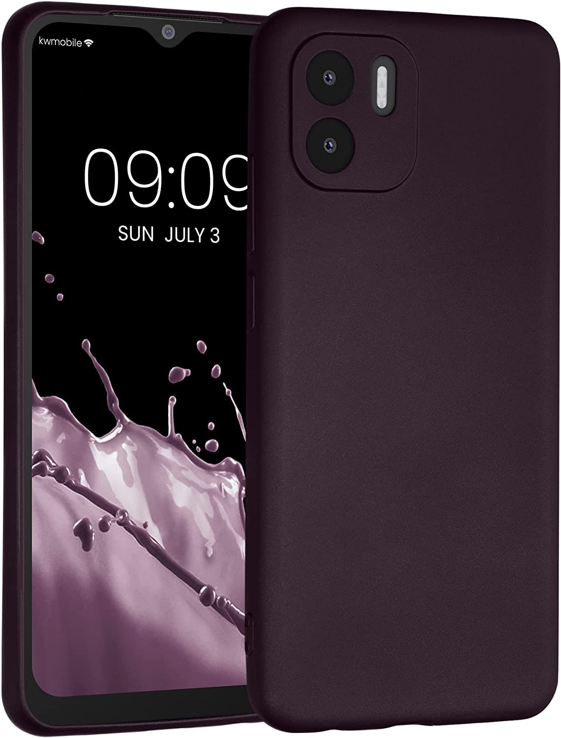 KWmobile Θήκη Σιλικόνης Xiaomi Redmi A1 με Πλαίσιο Κάμερας - Metallic Berry