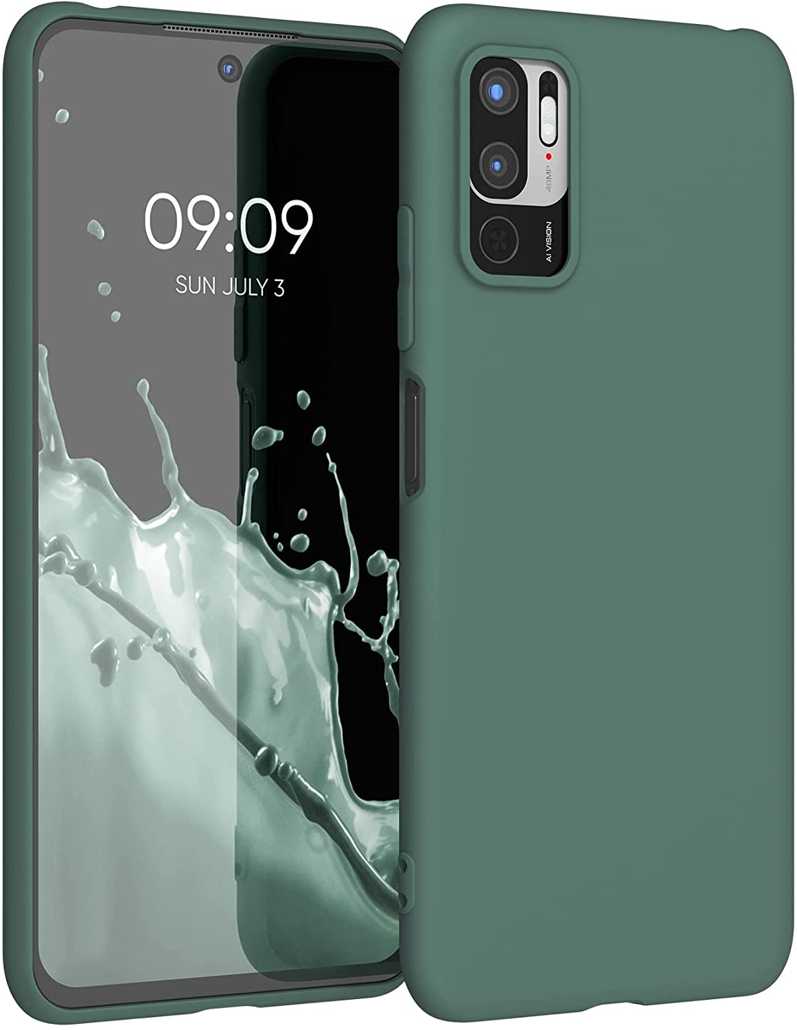 KWmobile Θήκη Σιλικόνης Xiaomi Redmi Note 10 5G - Blue Green